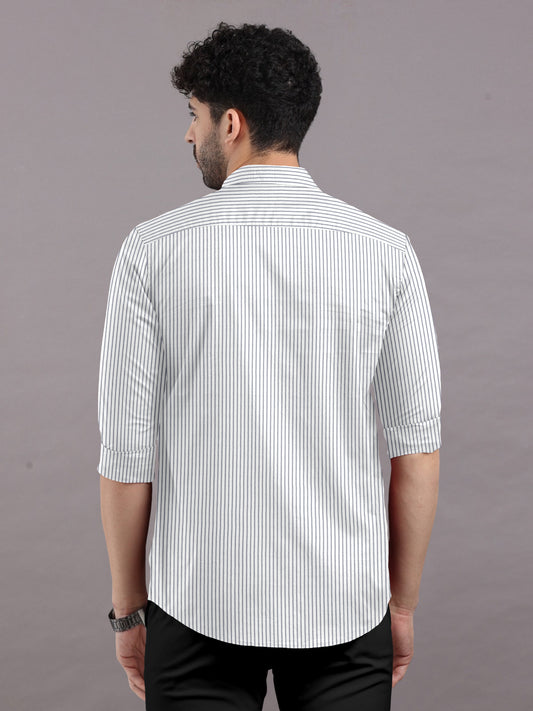 Light Grey Stripes Shirt