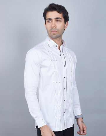 Monochrome Plain White Shirt