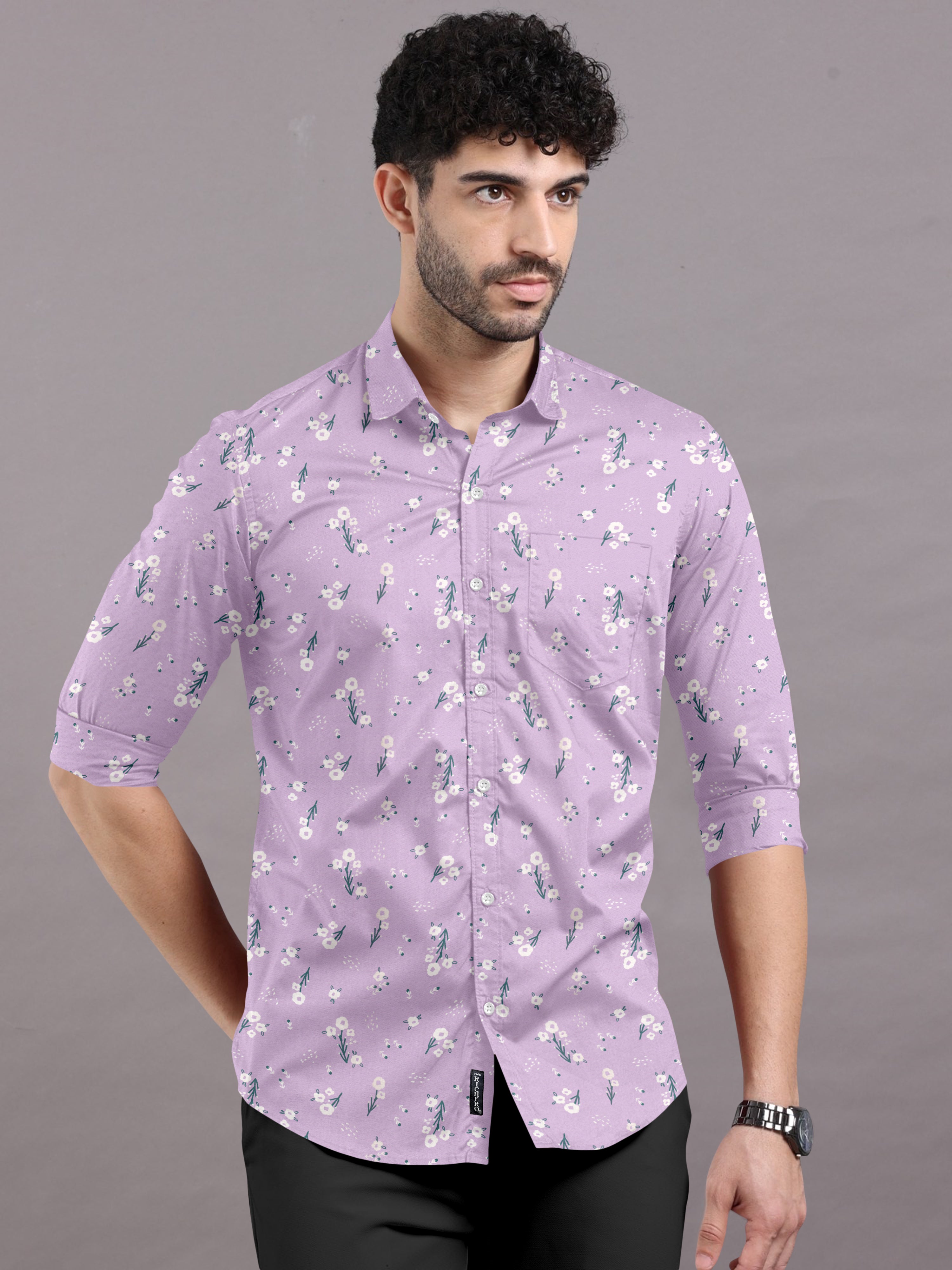 Cotton Floral Printed Shirt