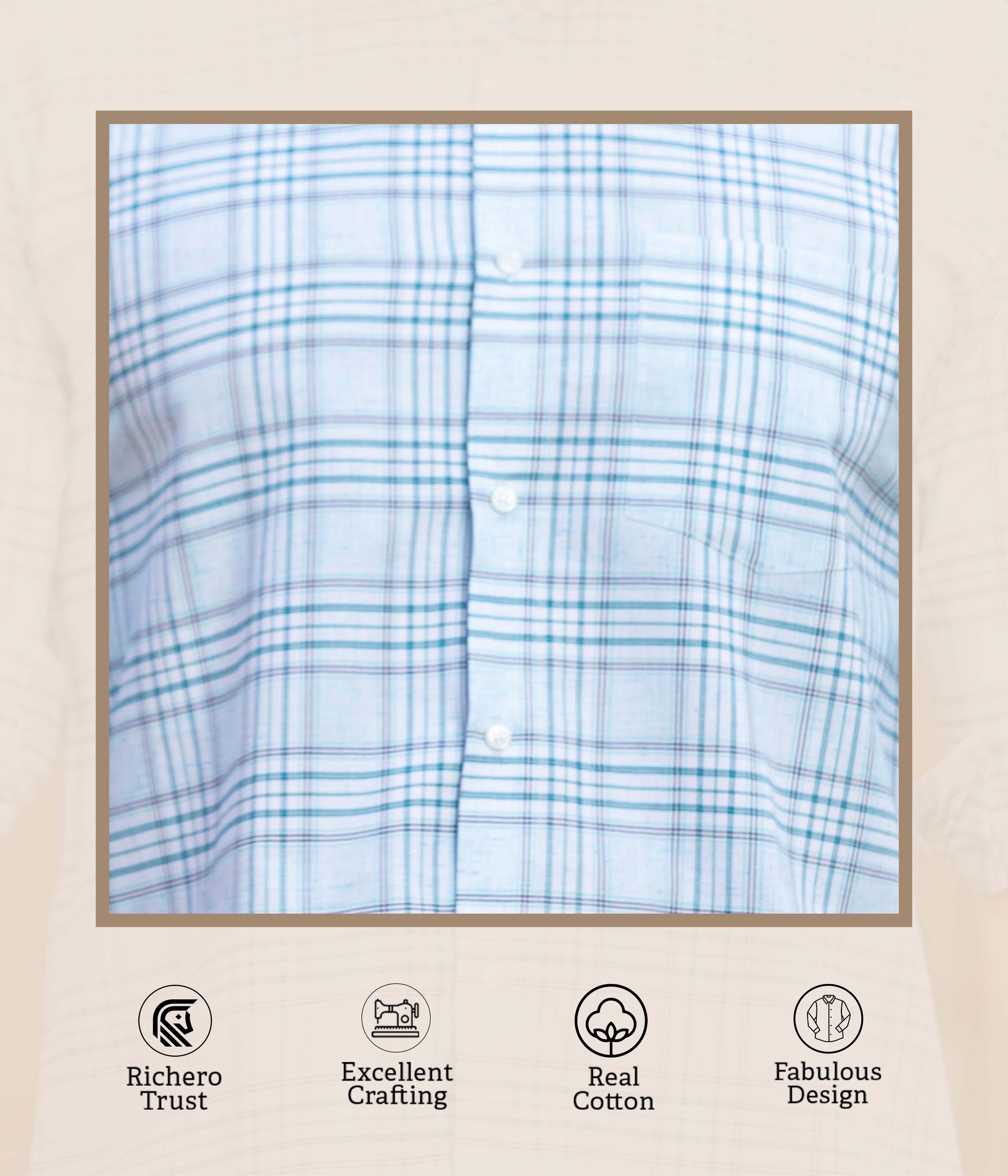 Ice Blue Checks Shirt