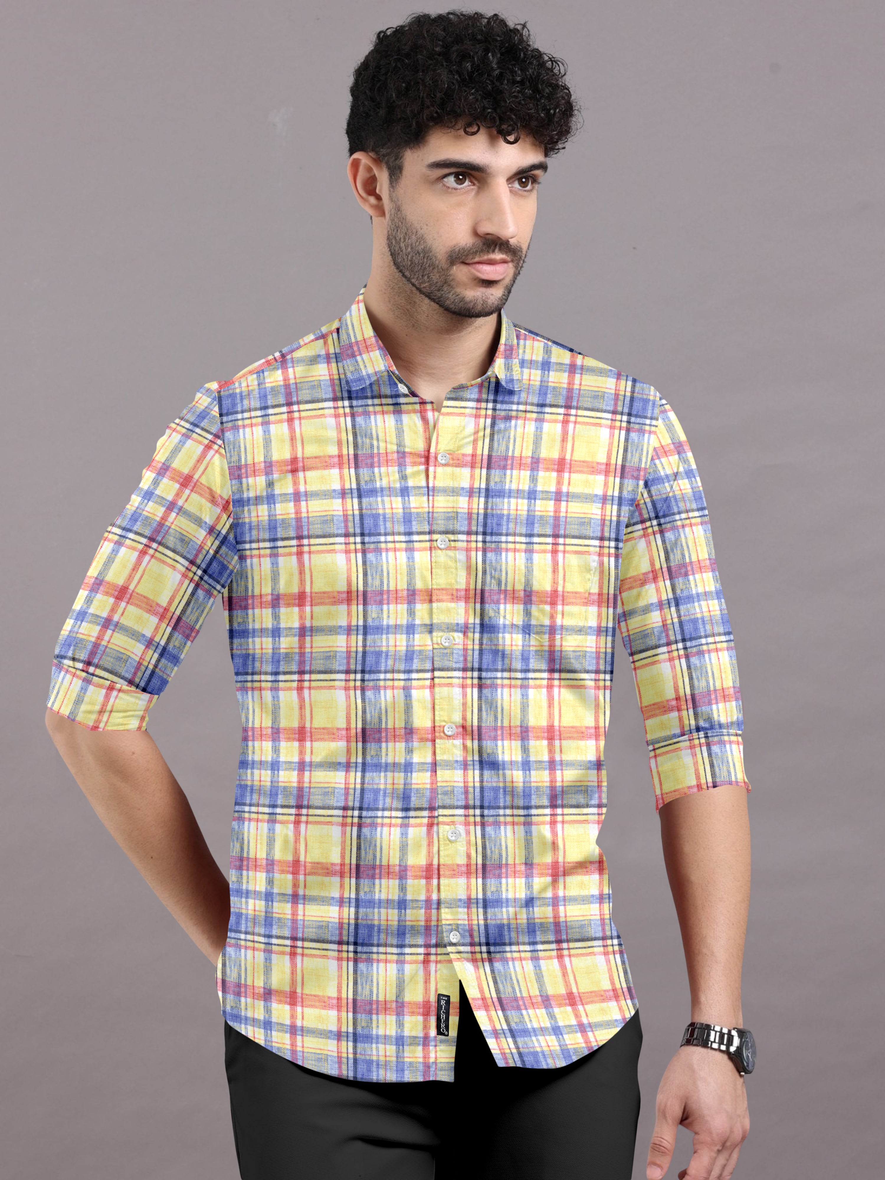 Distinguished Check Pattern Shirt