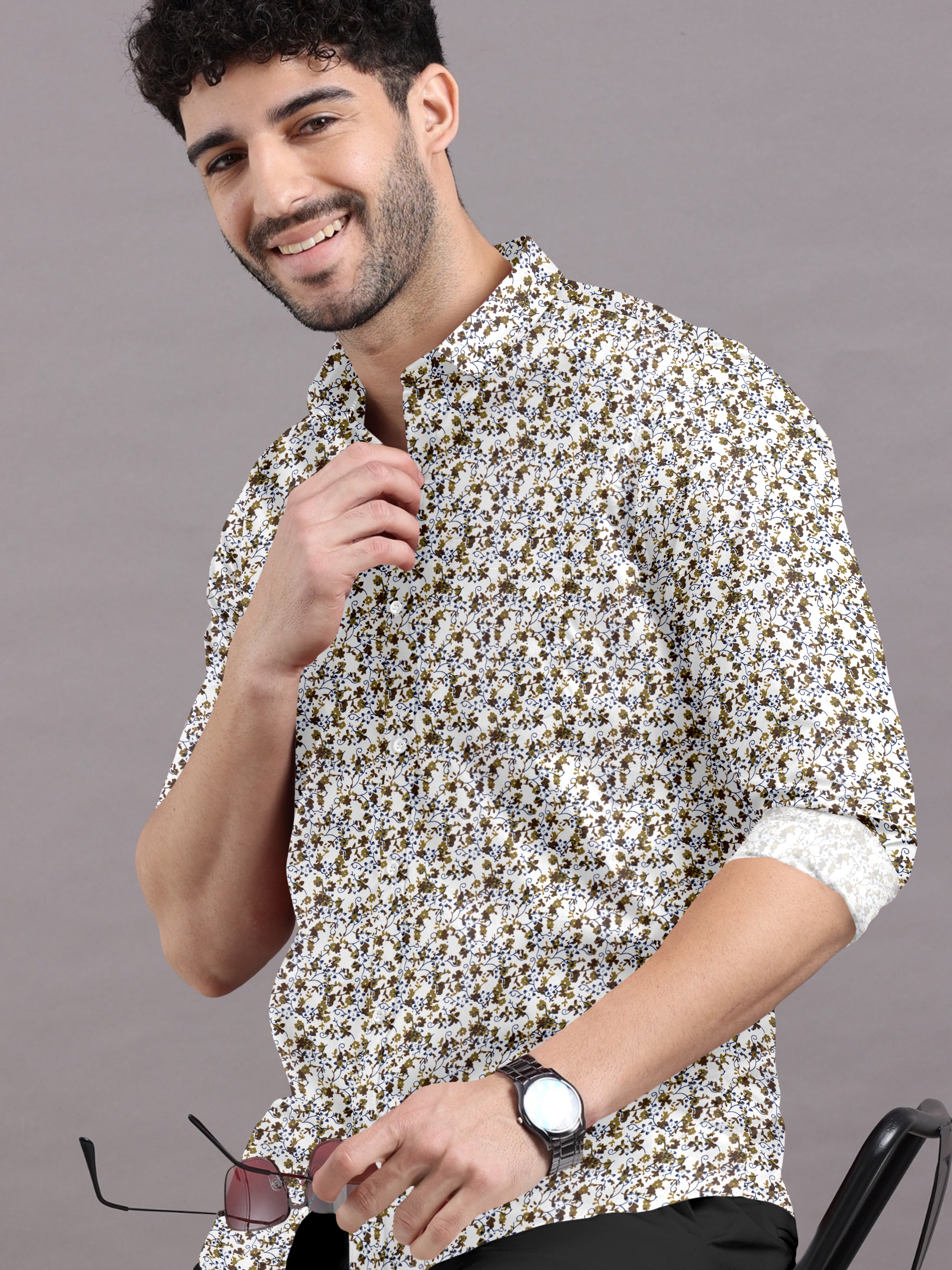 Miniature Flowers Printed Shirt