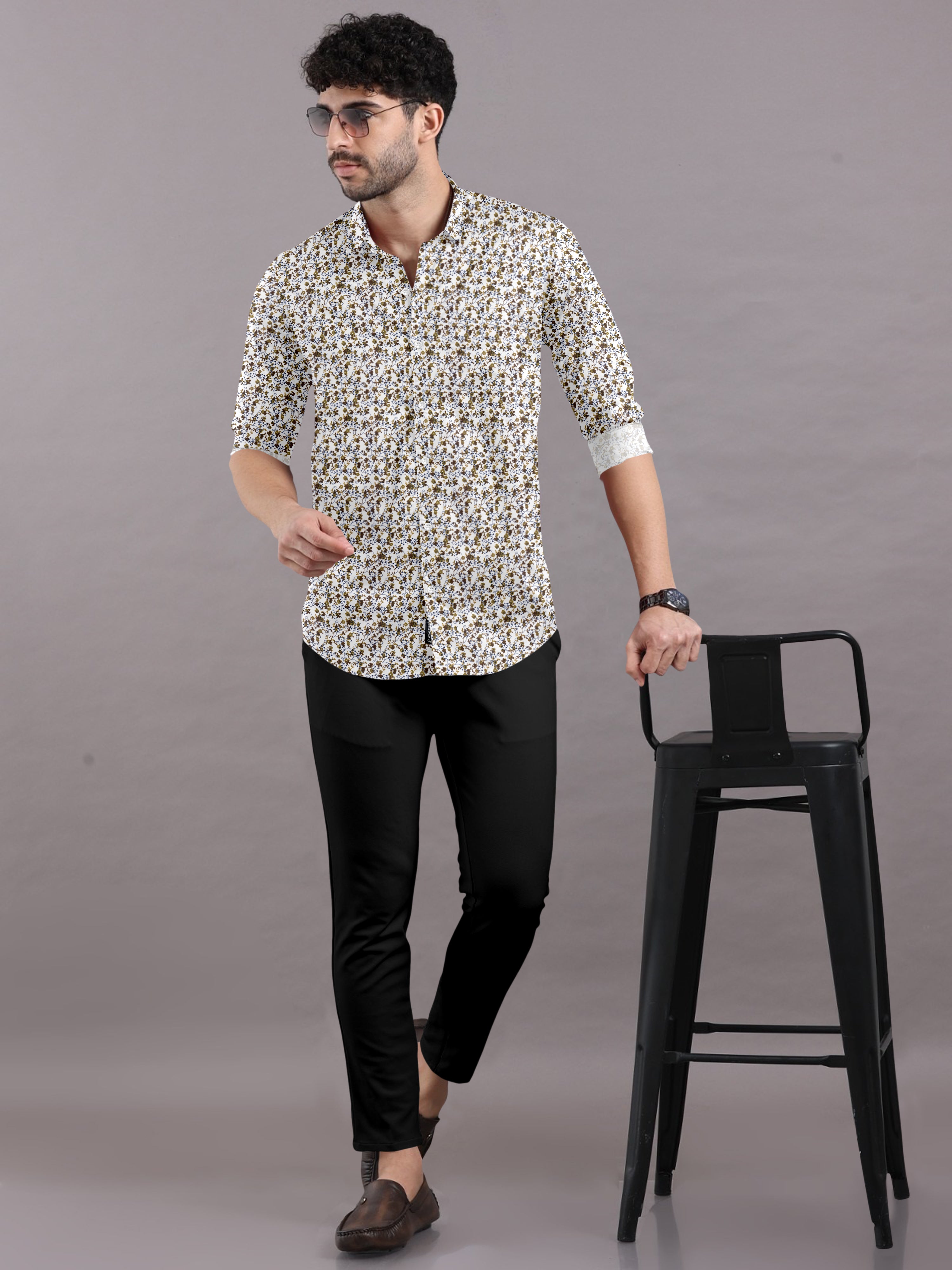 Miniature Flowers Printed Shirt