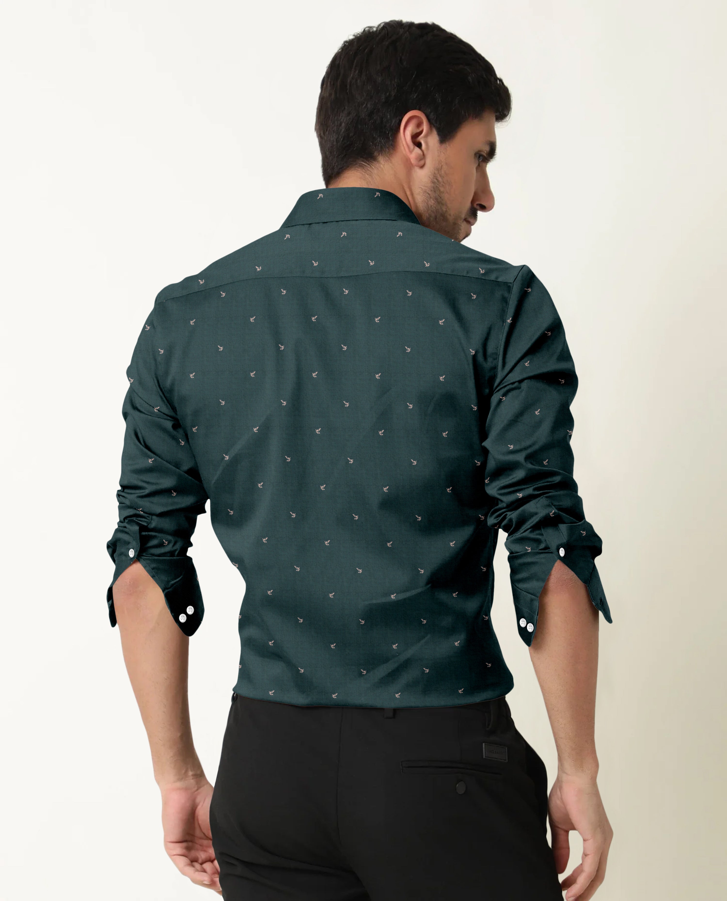 Refreshing Dark Turquoise Casual Shirt