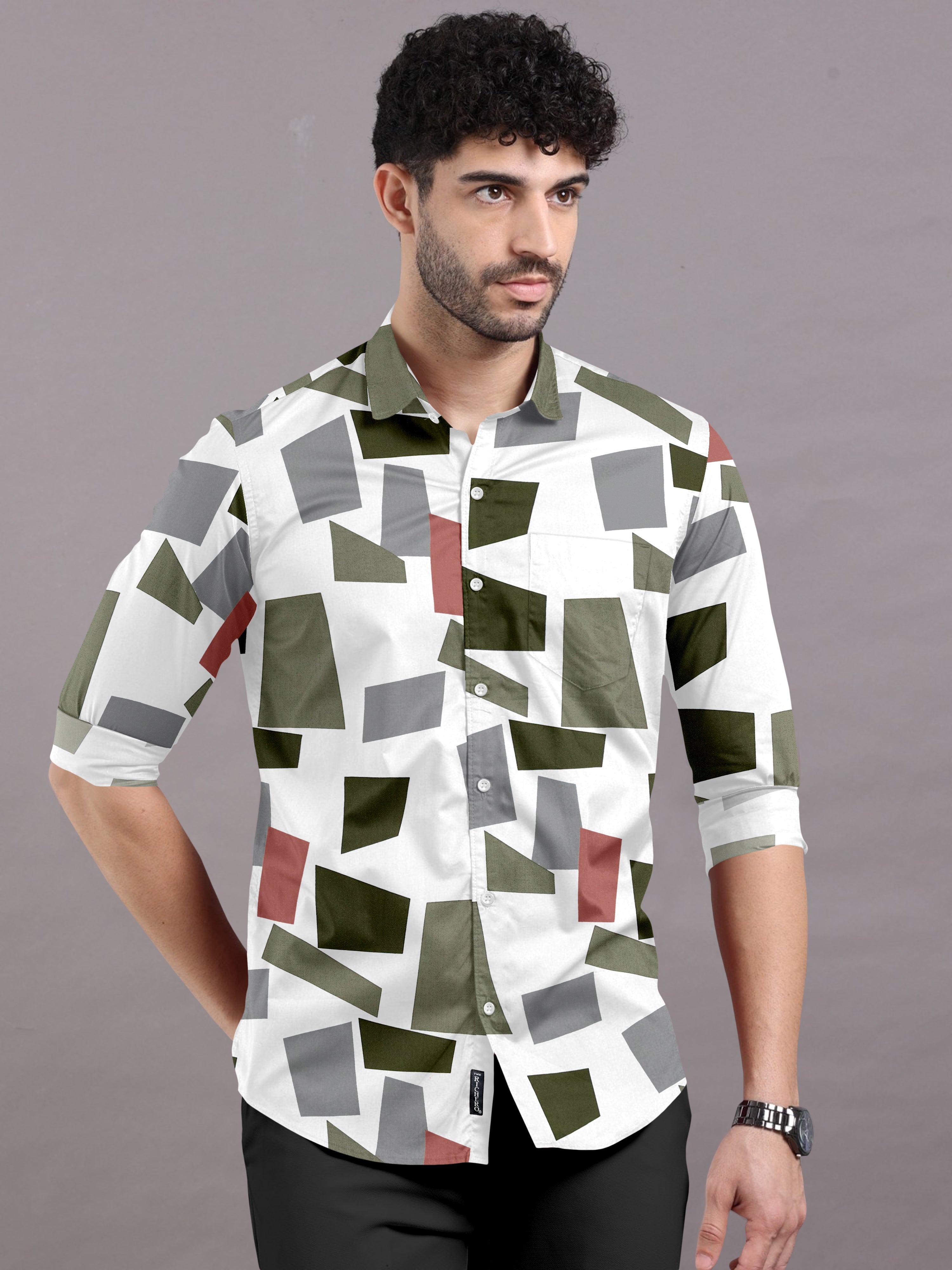 Striking Abstracts Printed Shirt