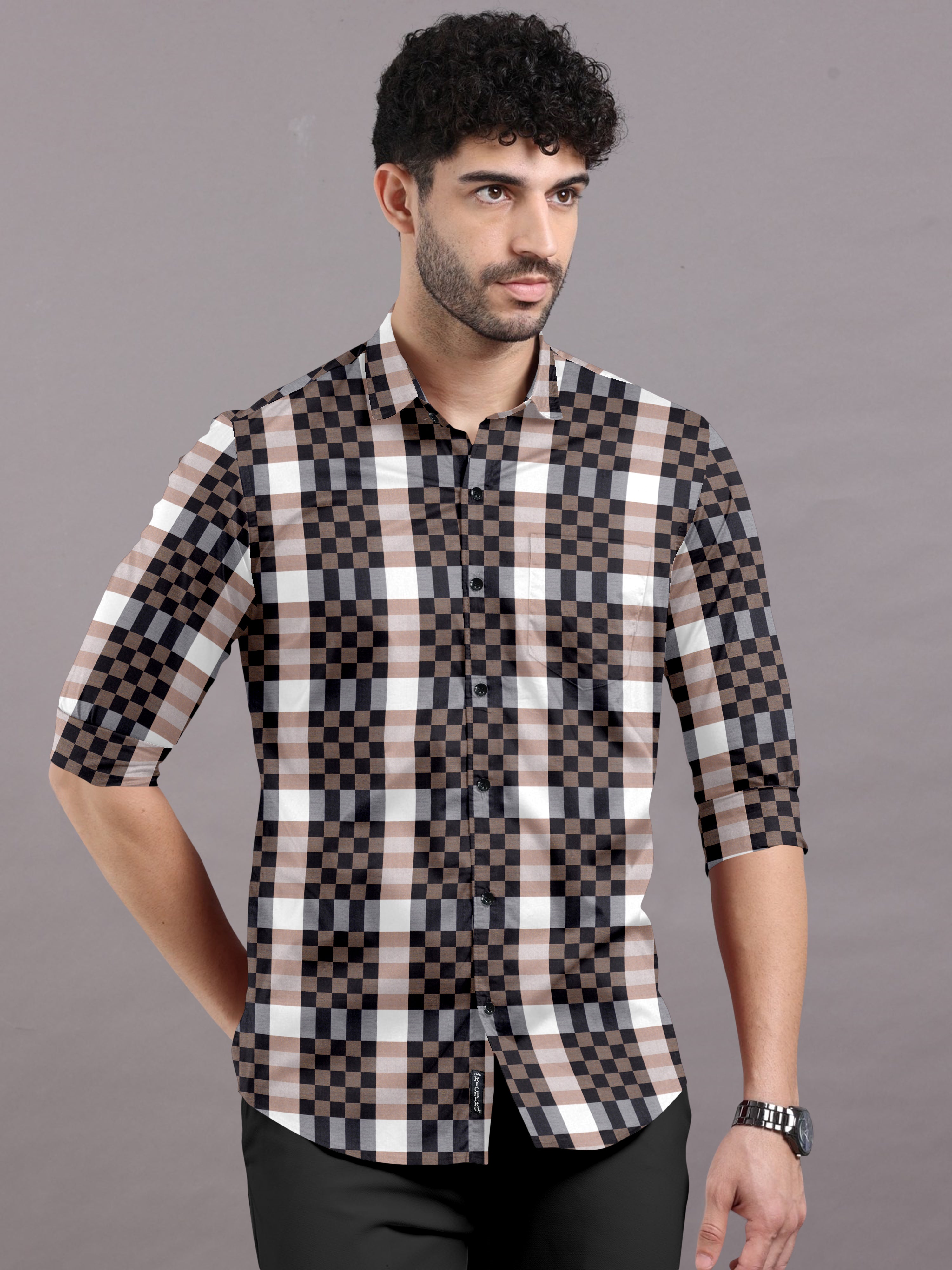 Chessboard Checks Casual Shirt