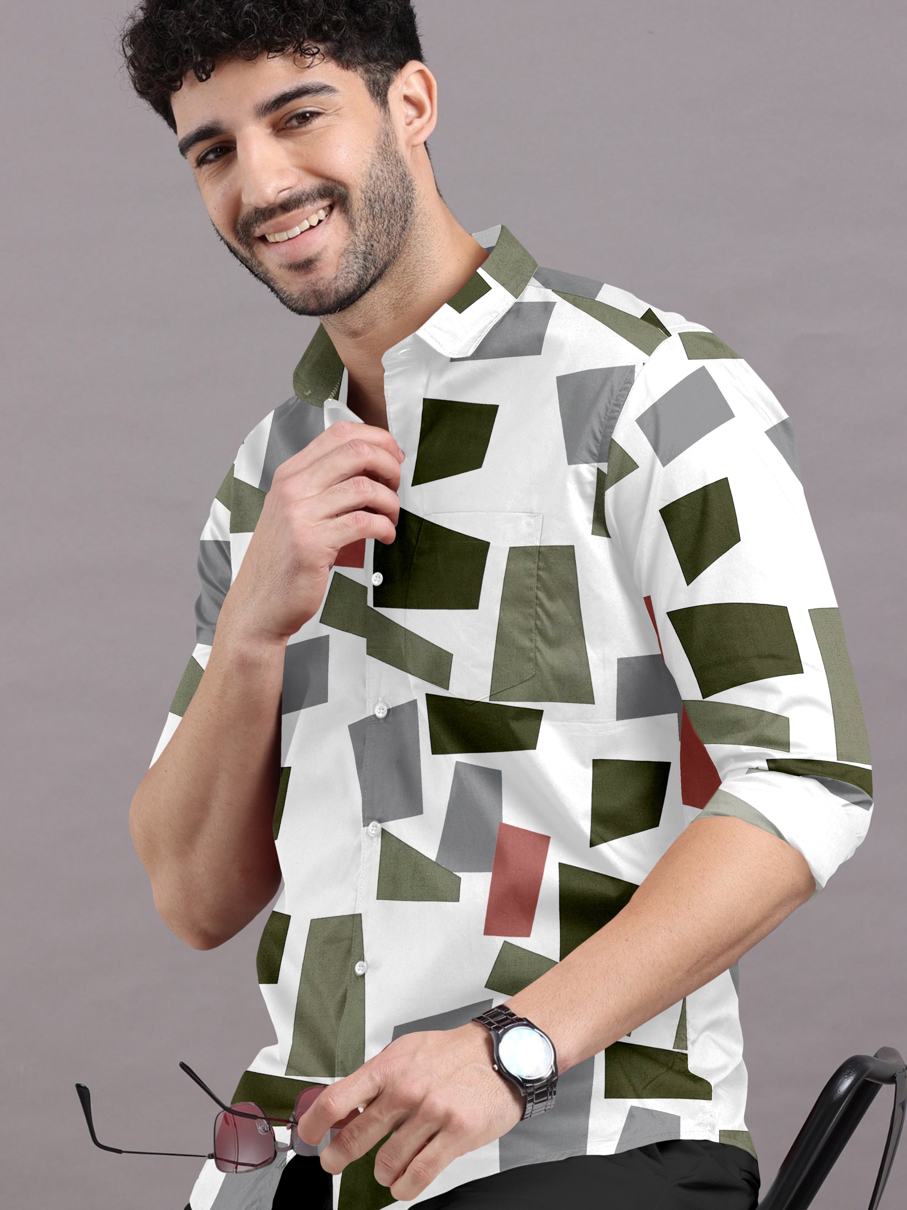 Striking Abstracts Printed Shirt