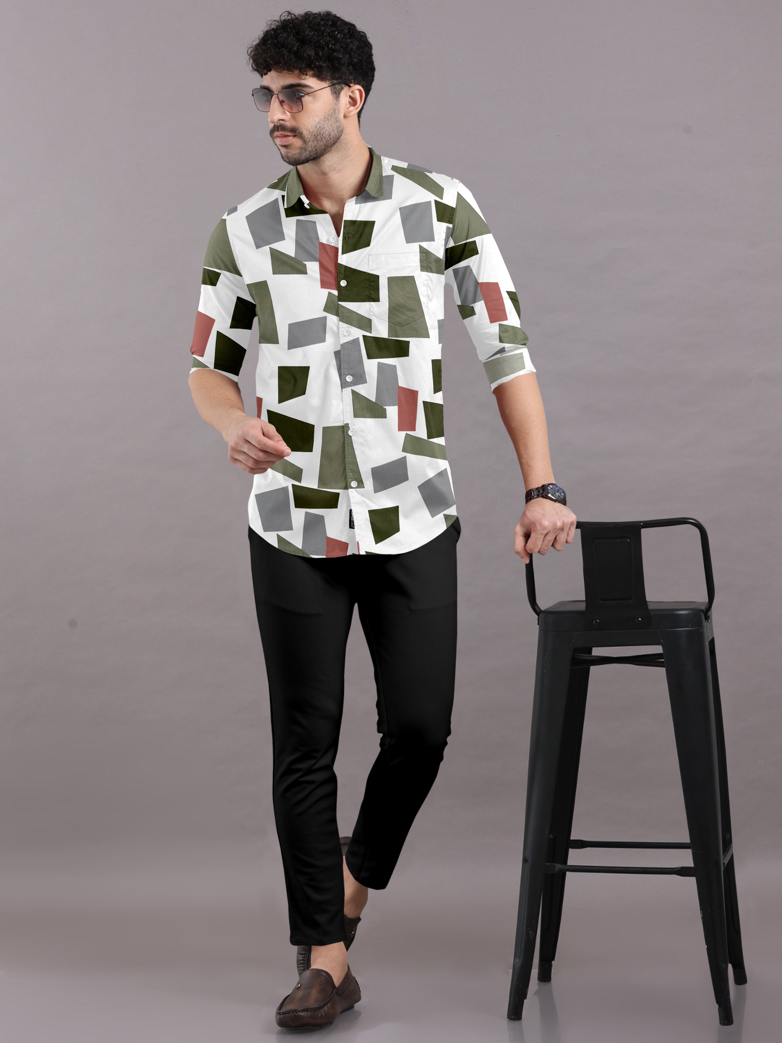 Striking Abstracts Printed Shirt