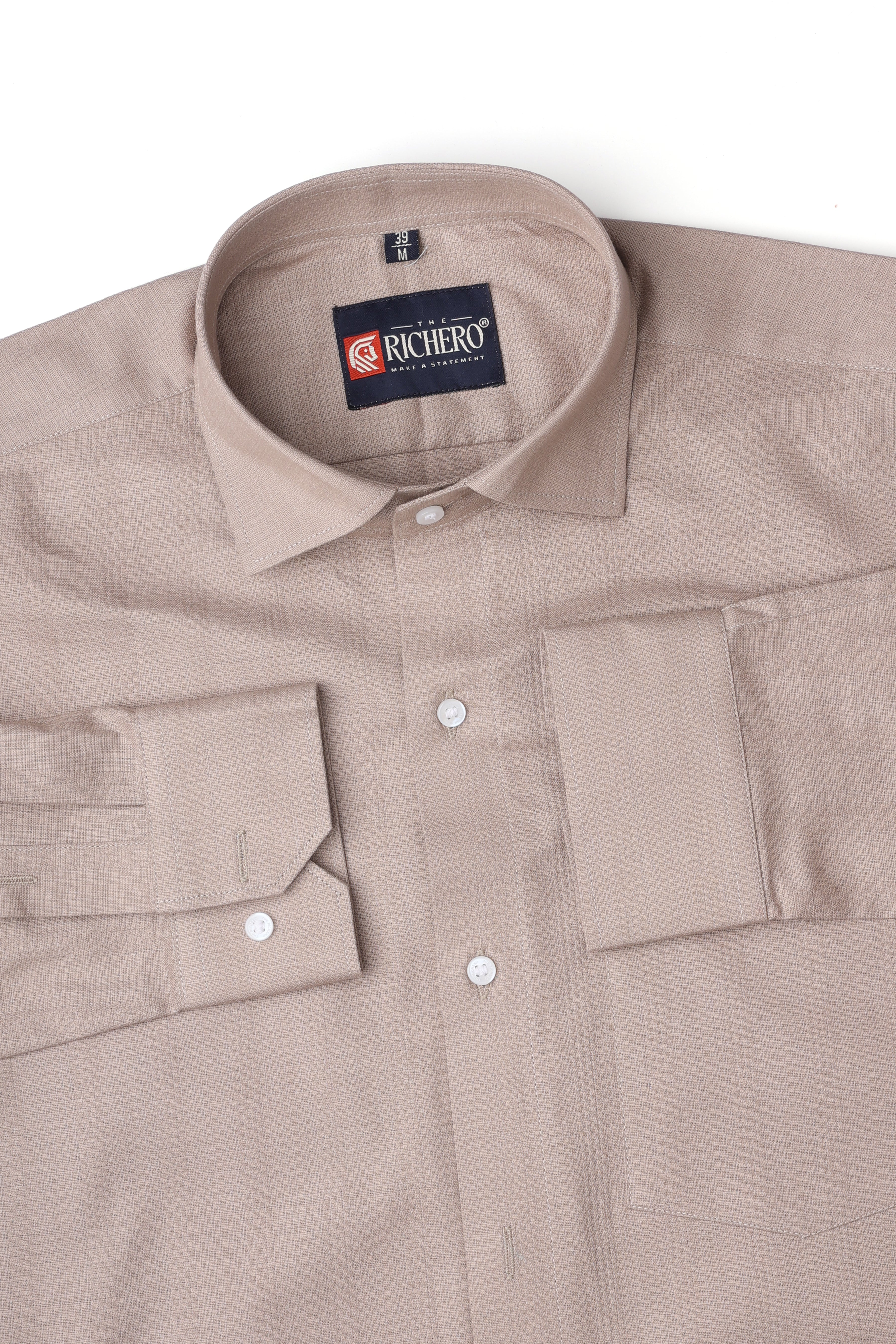 Matrix Beige Cotton Men's Shirt