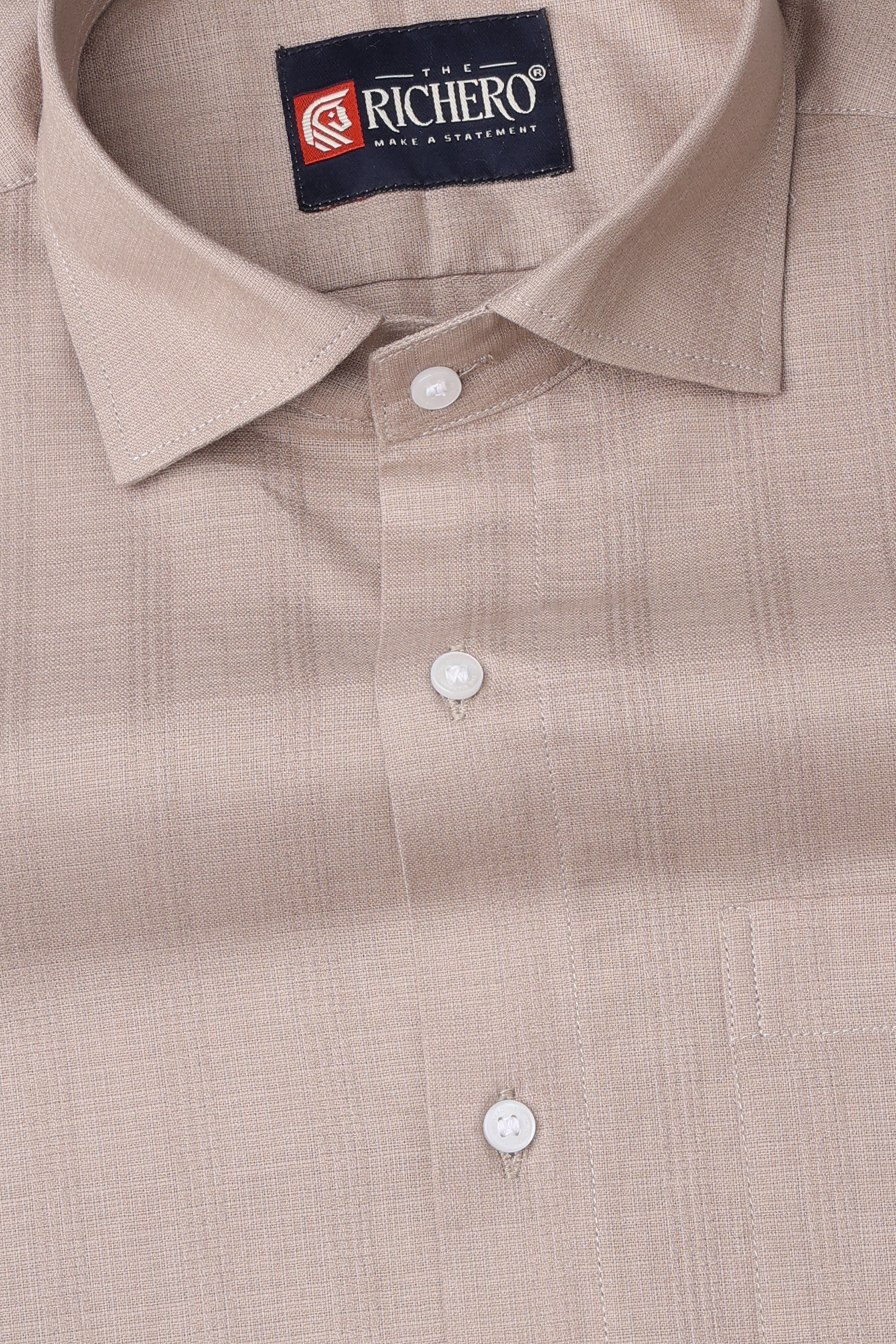 Matrix Beige Cotton Men's Shirt