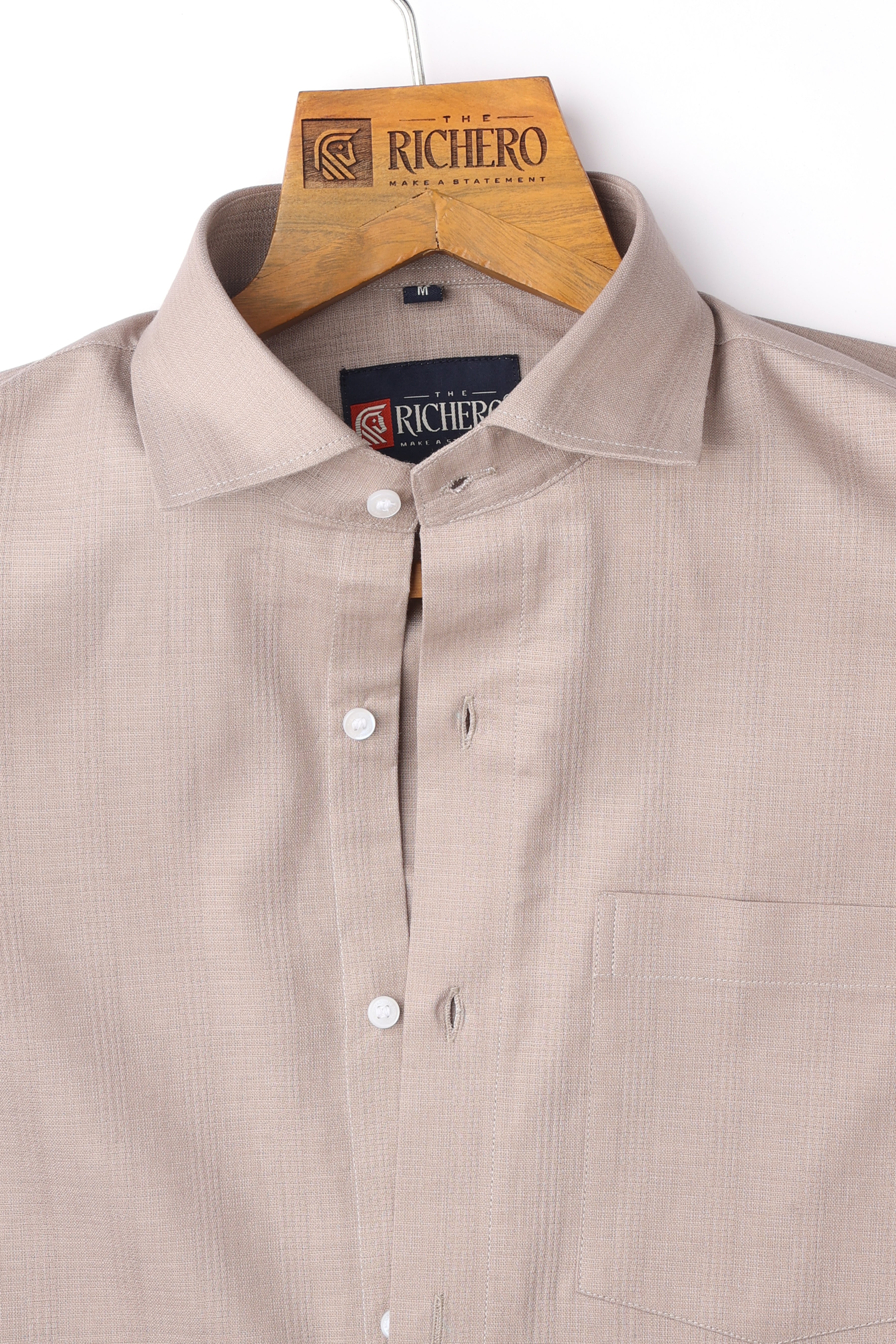 Matrix Beige Cotton Men's Shirt