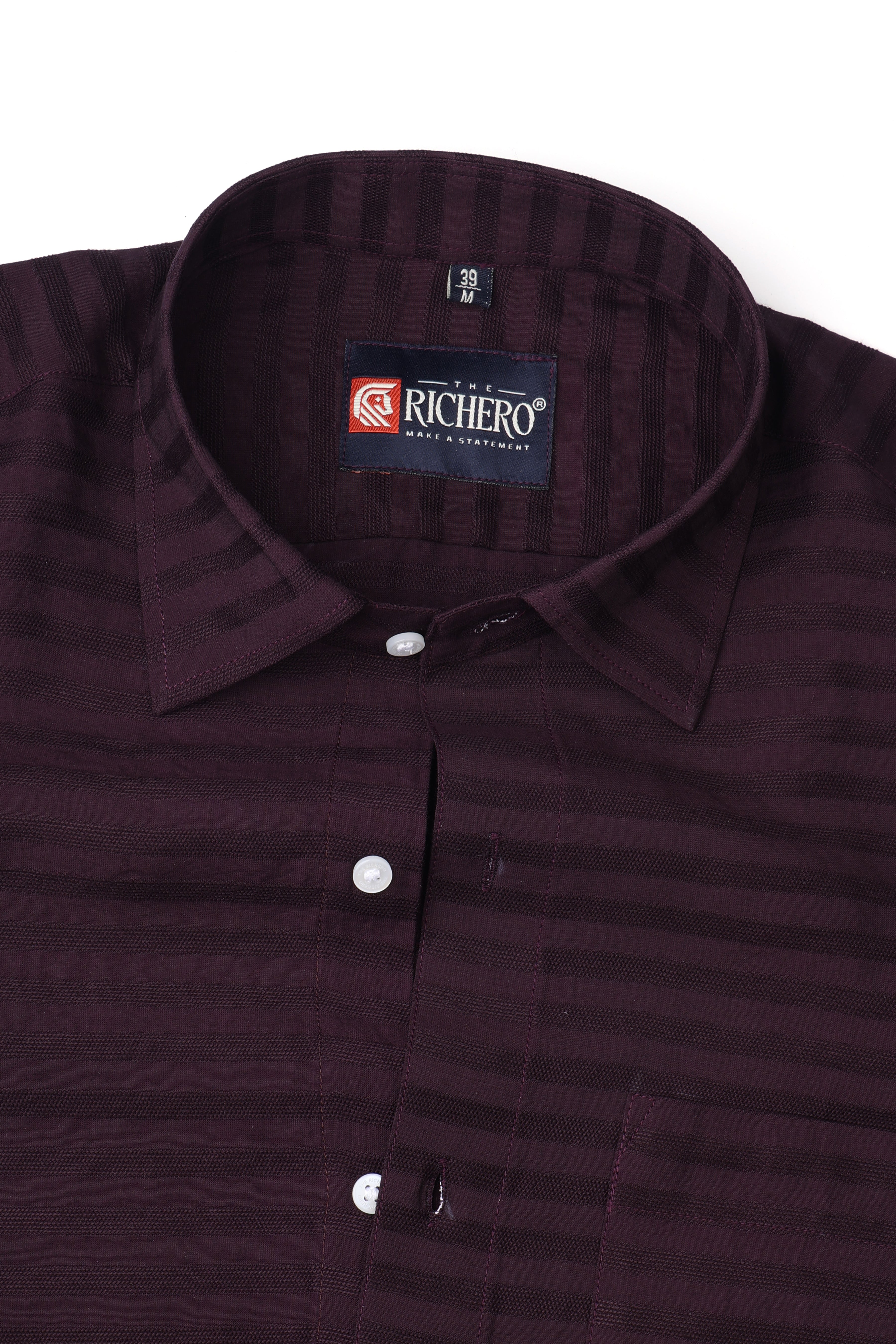 Horizon Elite Wine Cotton Men's Shirt