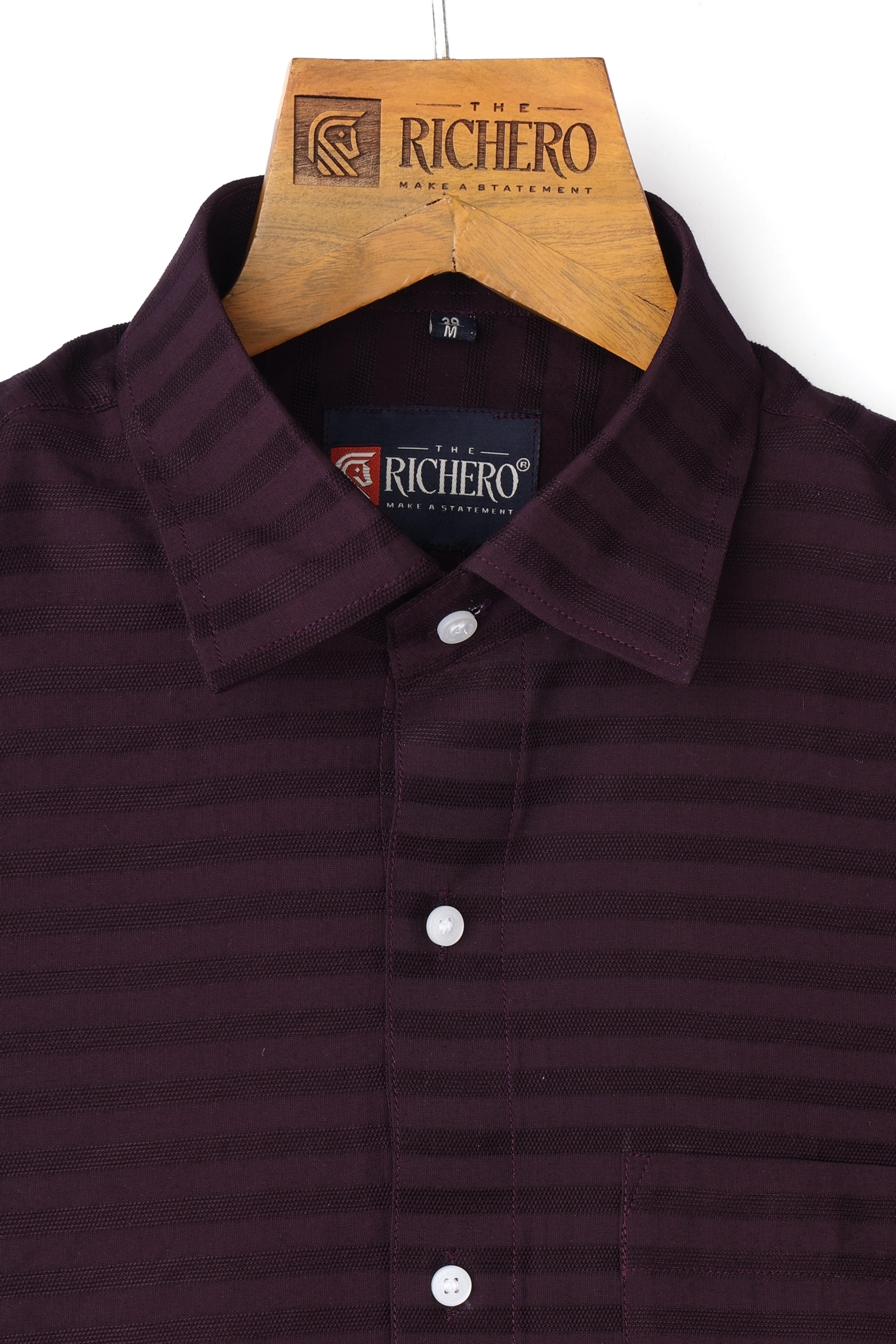 Horizon Elite Wine Cotton Men's Shirt