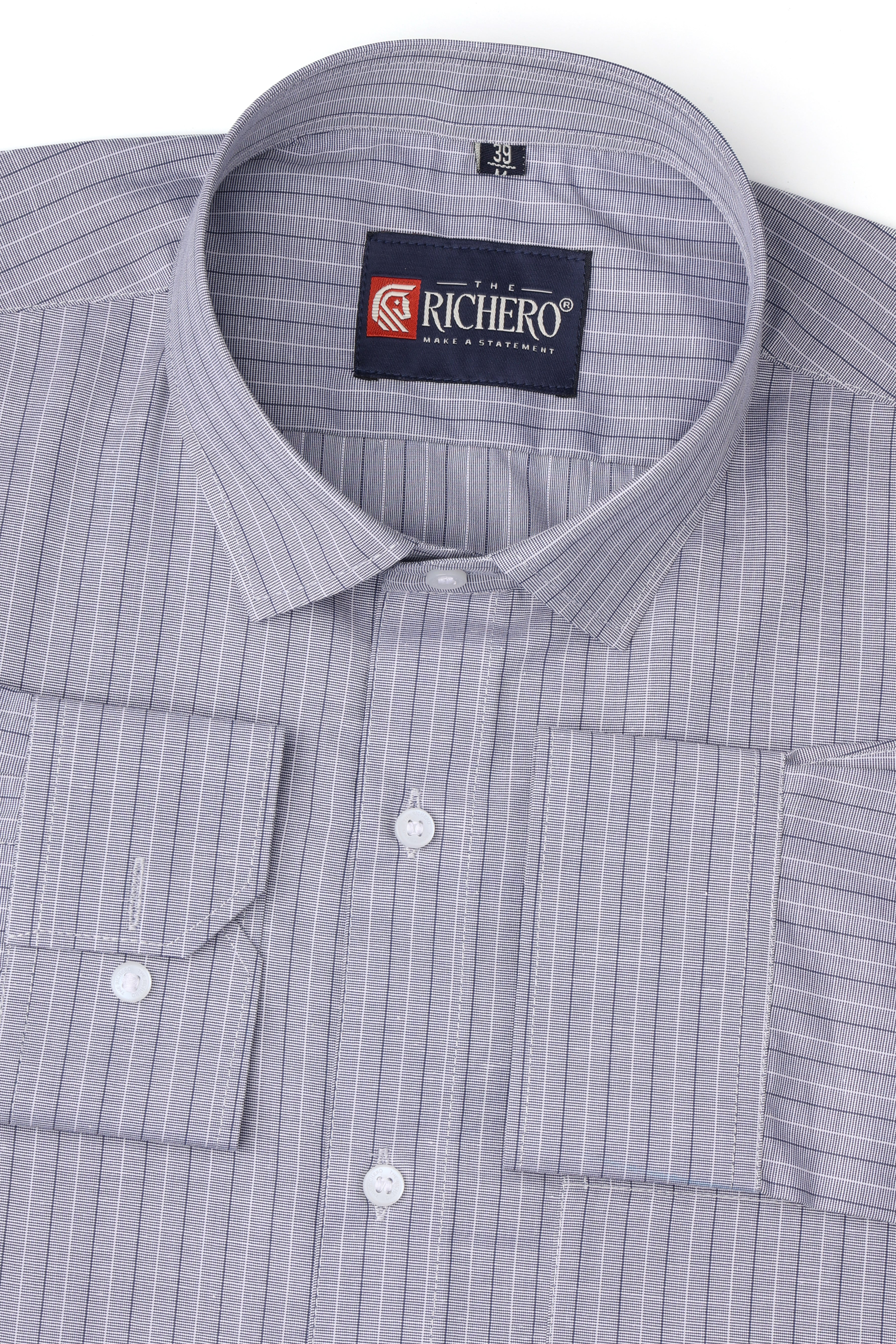 Corp Lining Grey Giza Cotton Men's Shirt