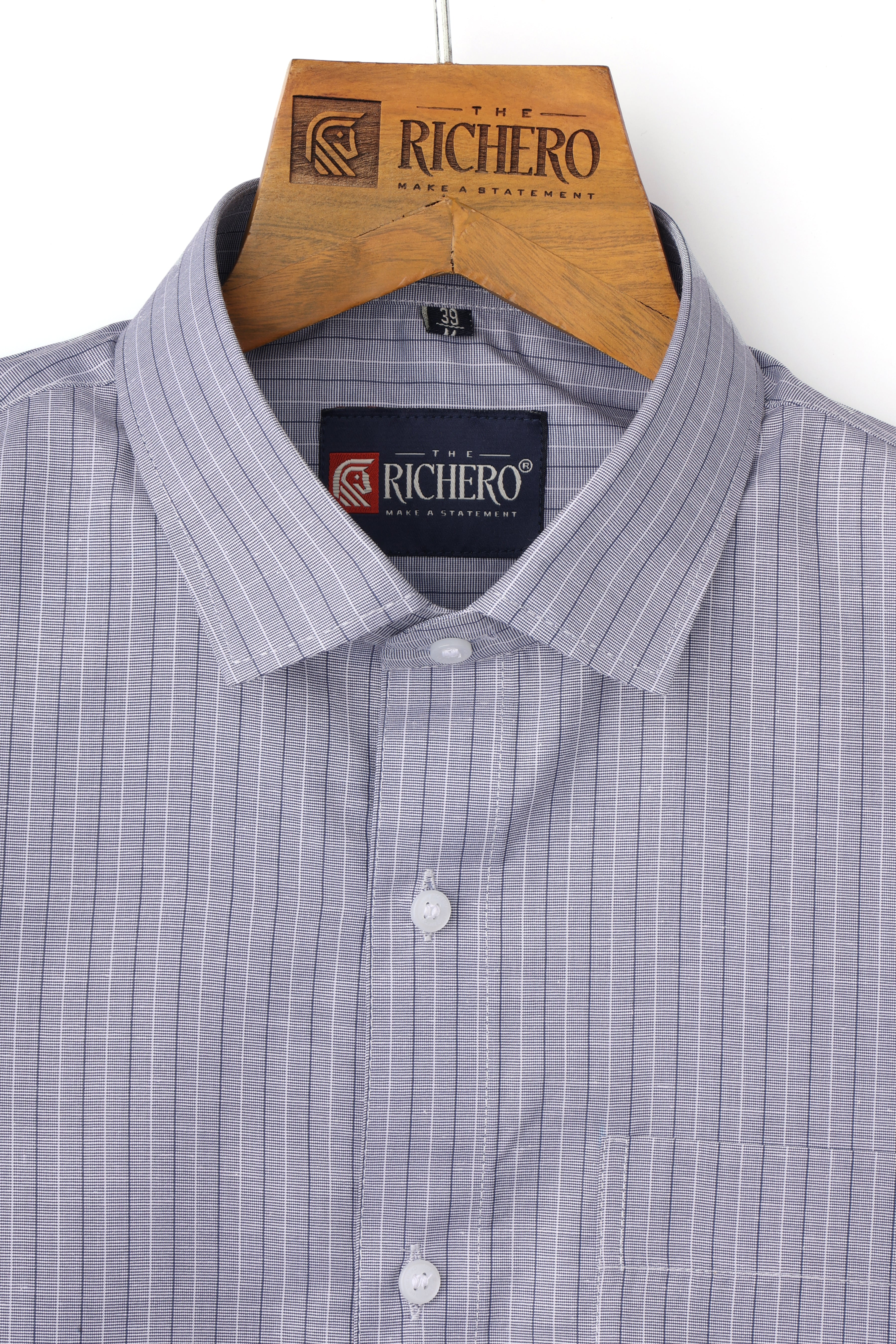 Corp Lining Grey Giza Cotton Men's Shirt