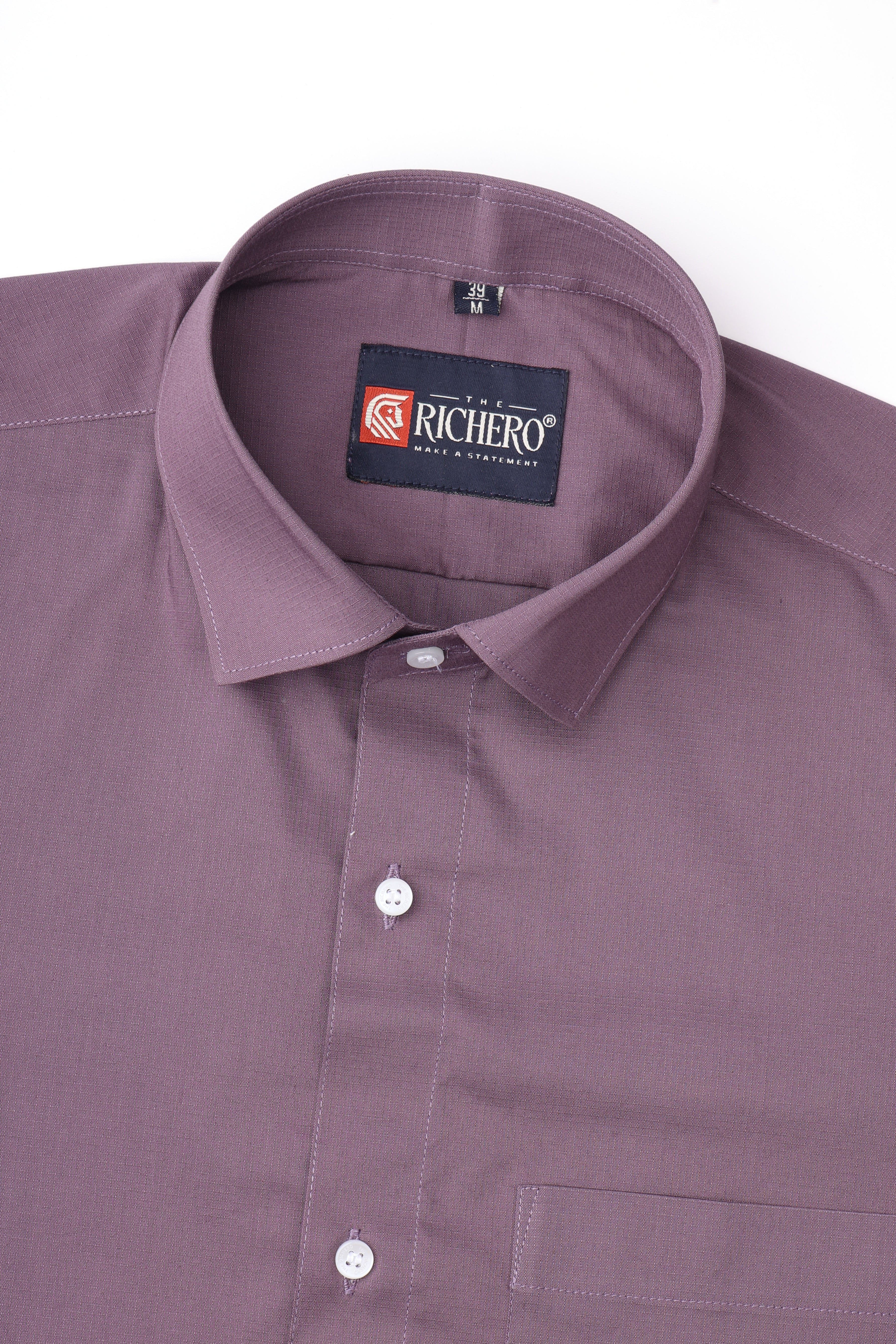 Nano Checks Purple Cotton Men's Shirt