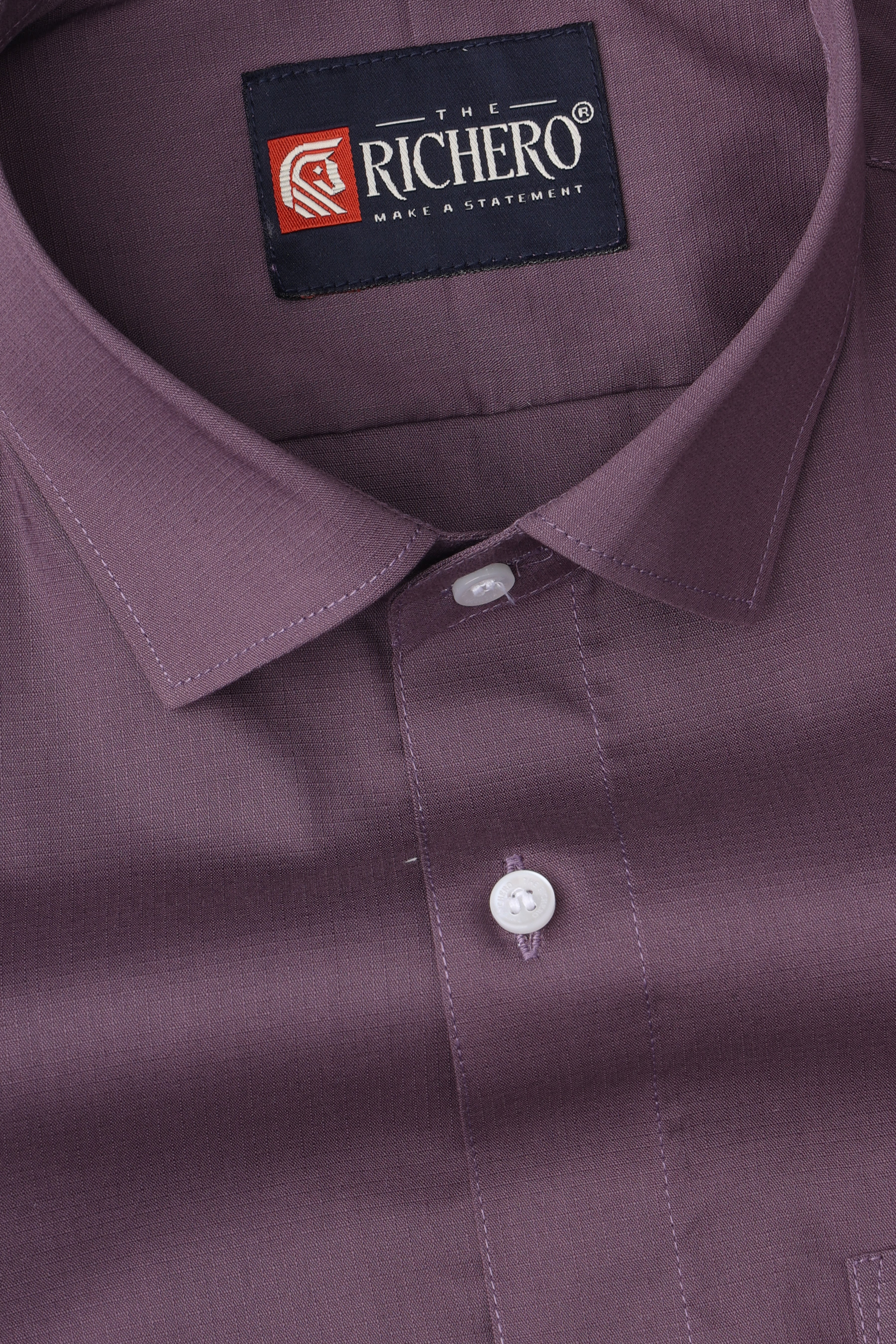 Nano Checks Purple Cotton Men's Shirt