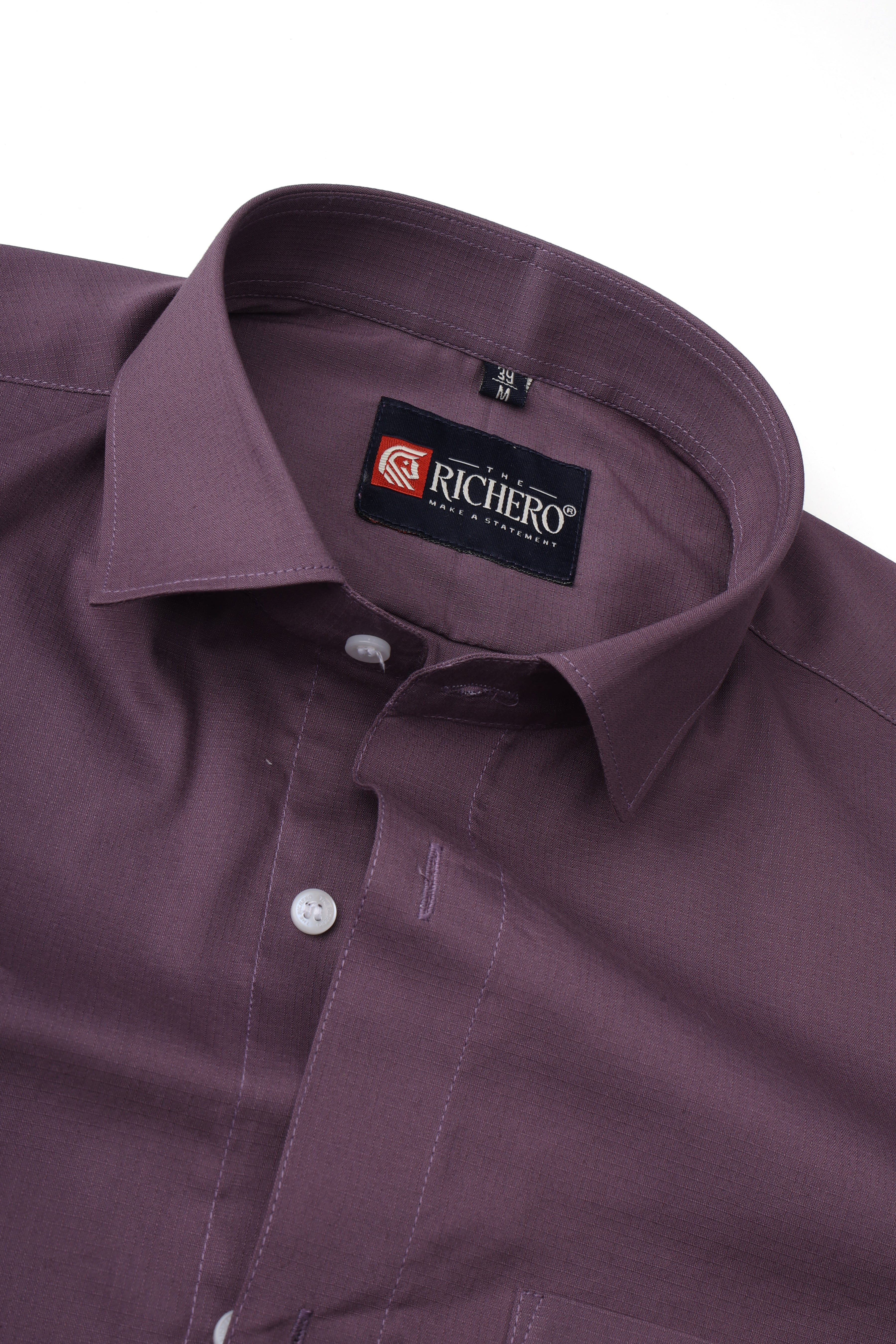 Nano Checks Purple Cotton Men's Shirt