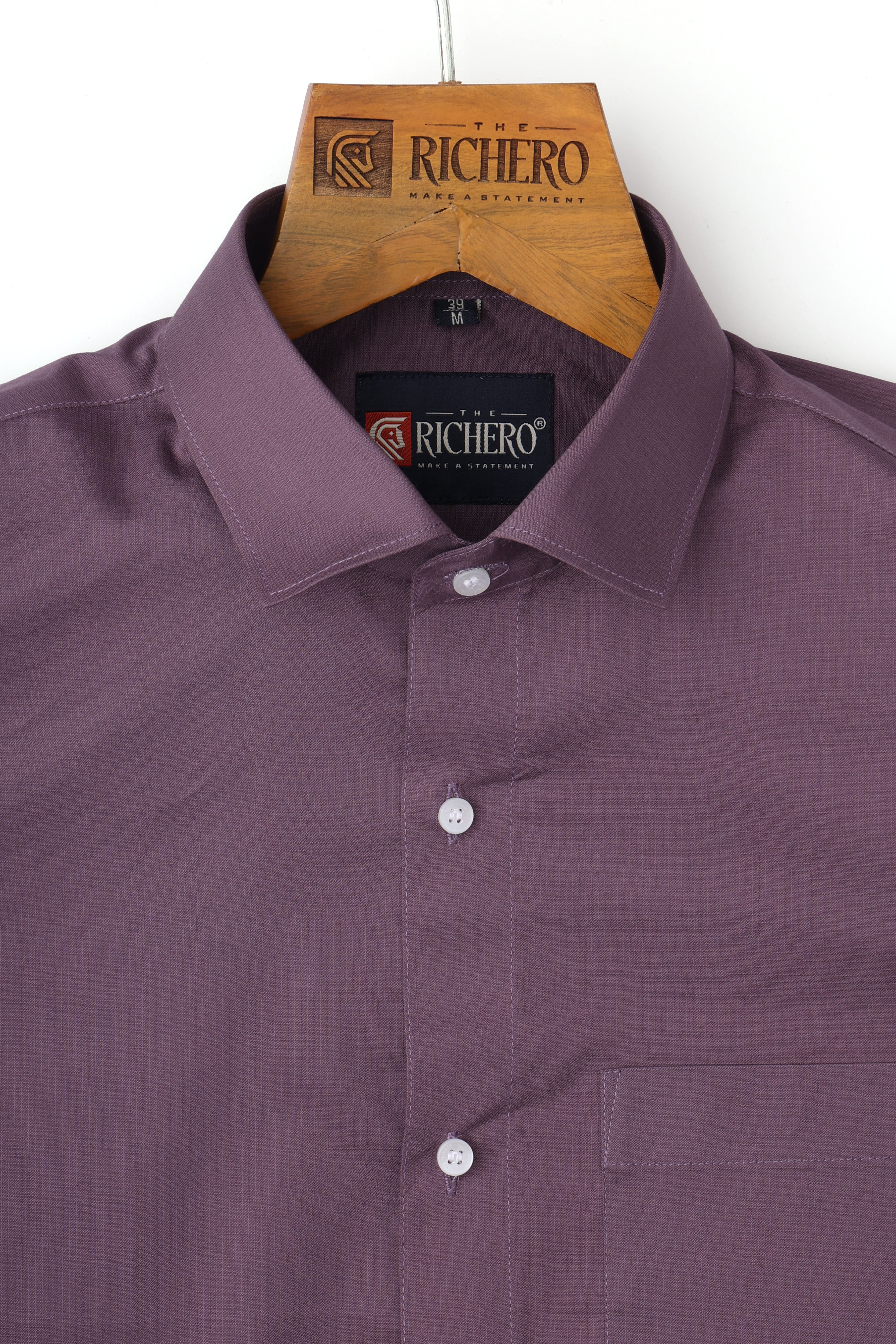 Nano Checks Purple Cotton Men's Shirt