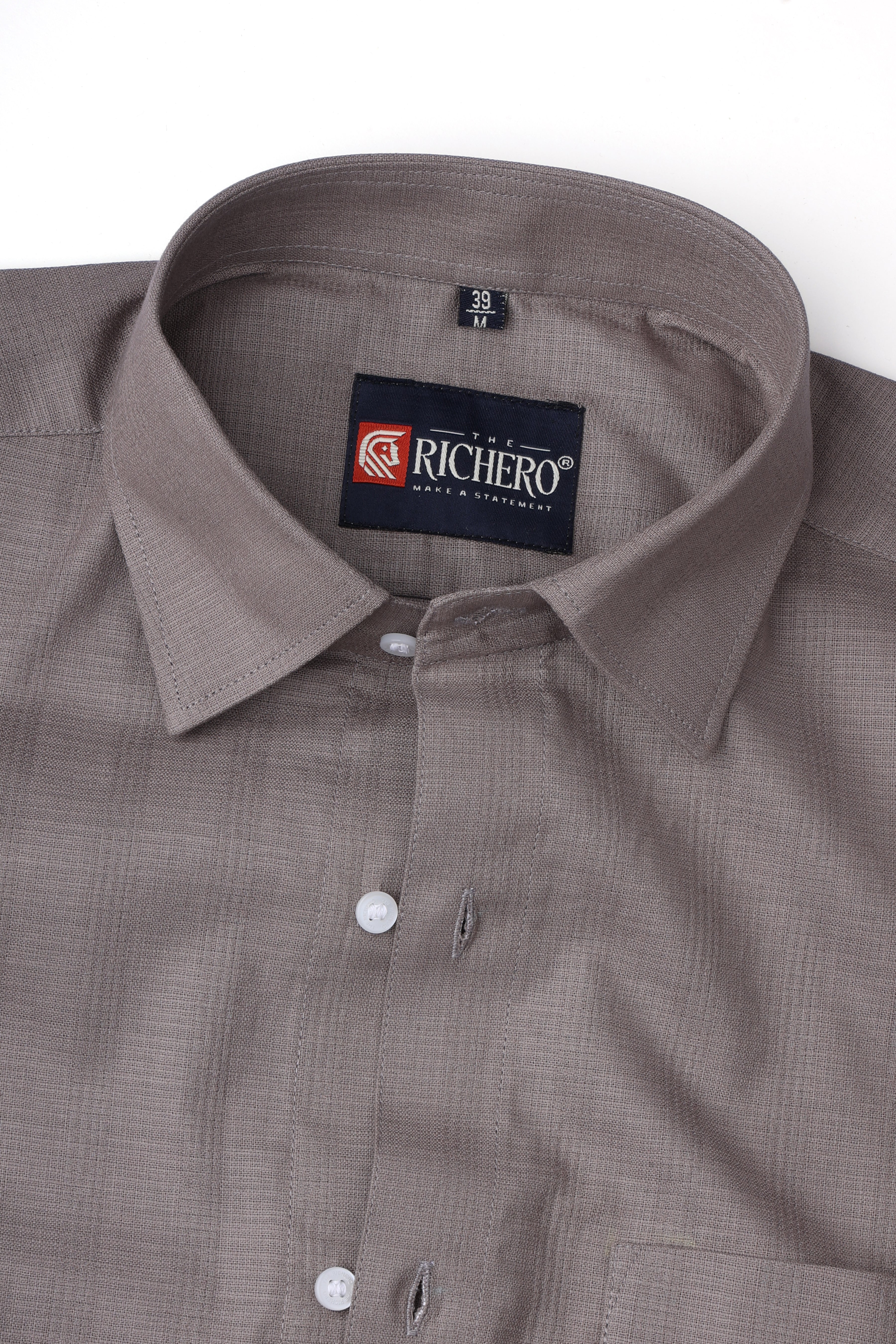 Matrix Light Grey Cotton Men's Shirt