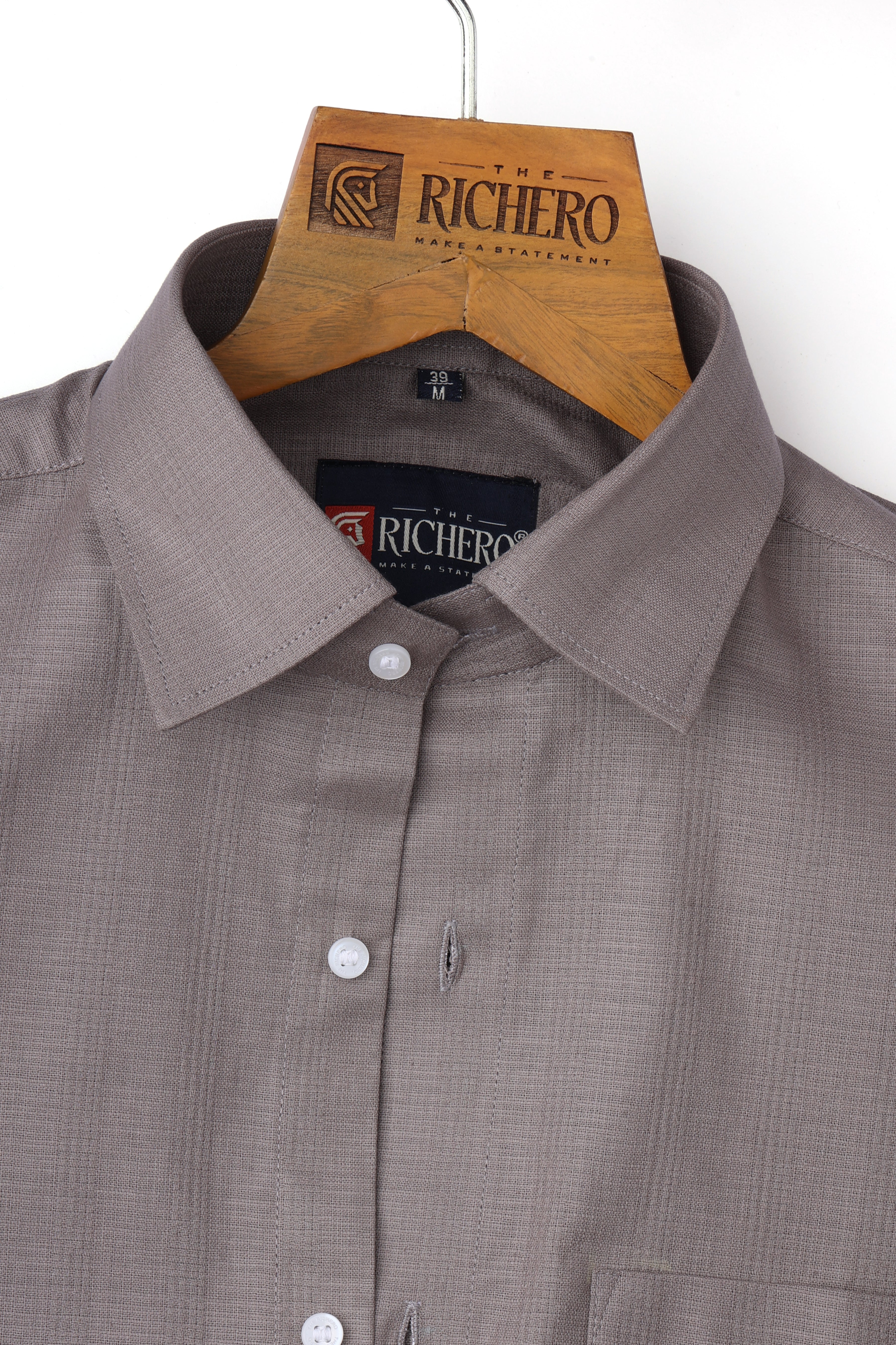 Matrix Light Grey Cotton Men's Shirt