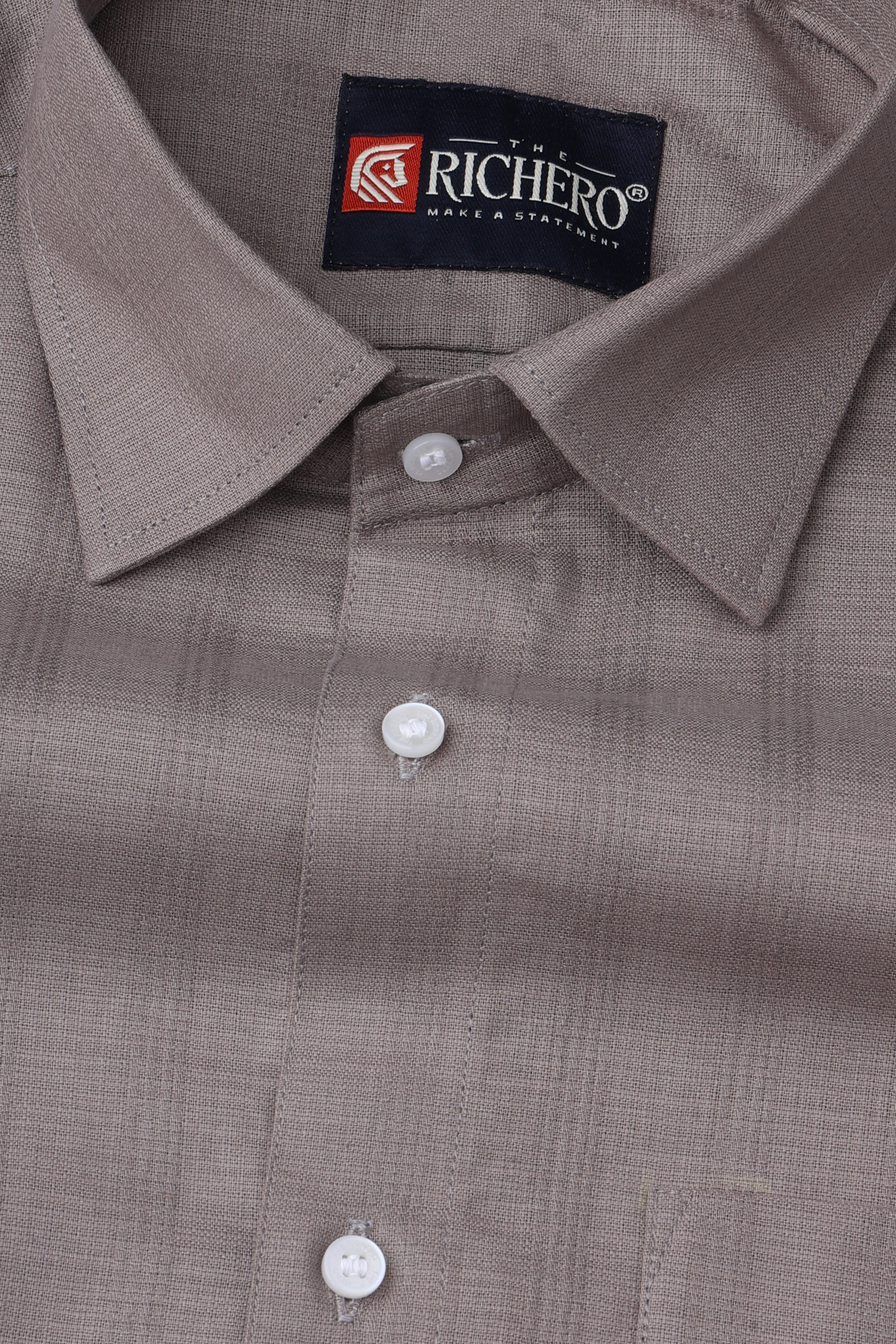 Matrix Light Grey Cotton Men's Shirt