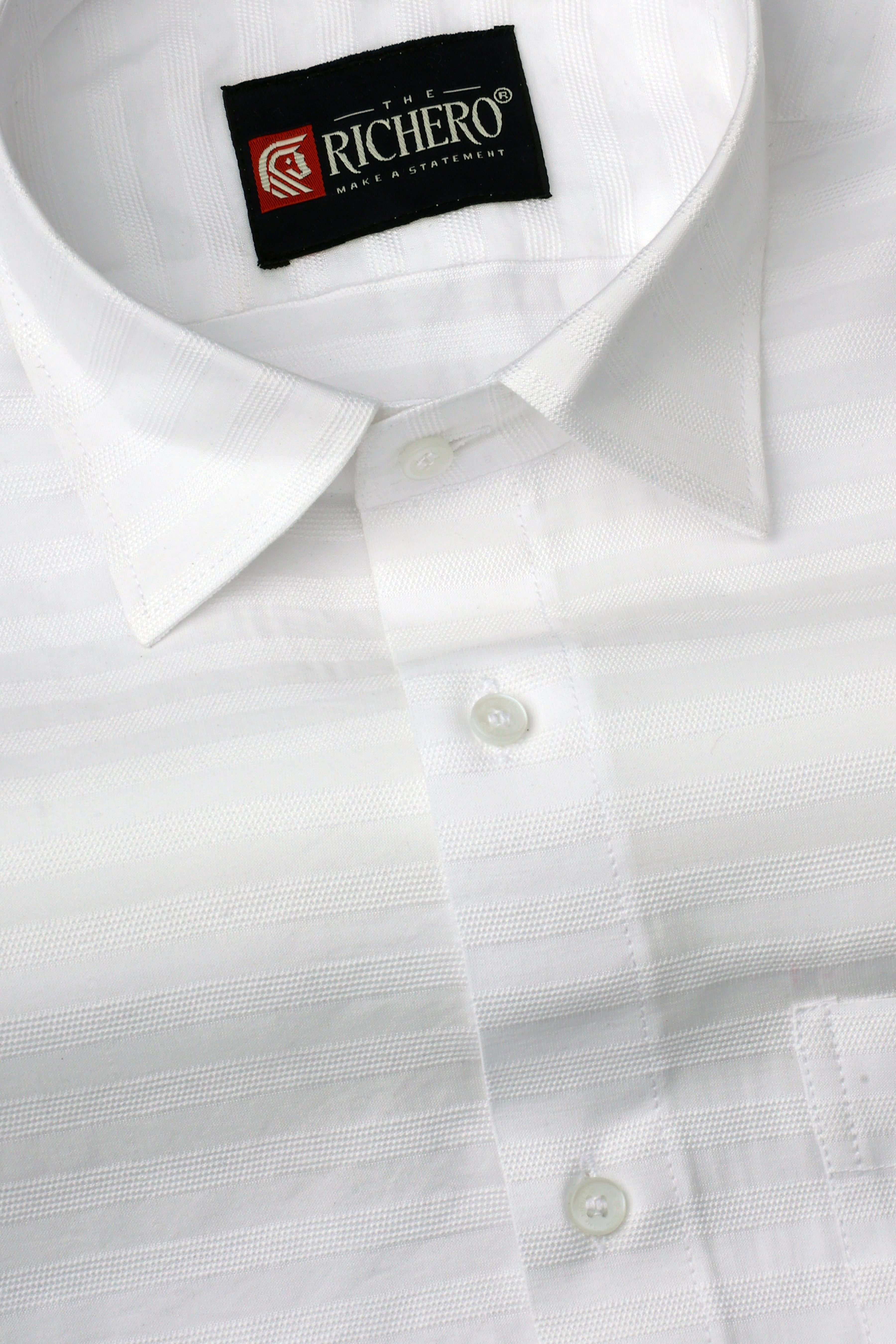 Horizon Elite White Cotton Men's Shirt