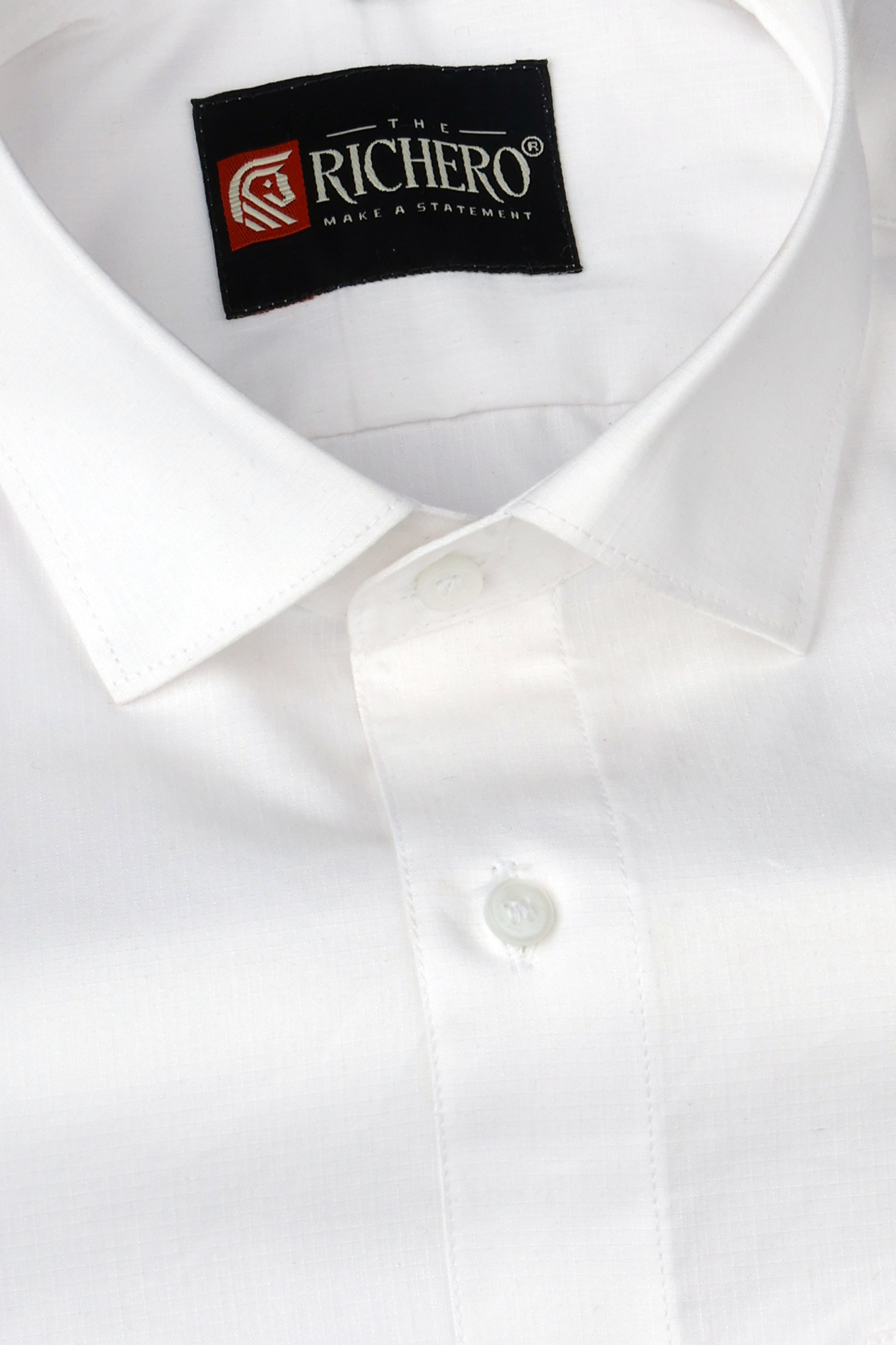 Nano Checks White Cotton Men's Shirt