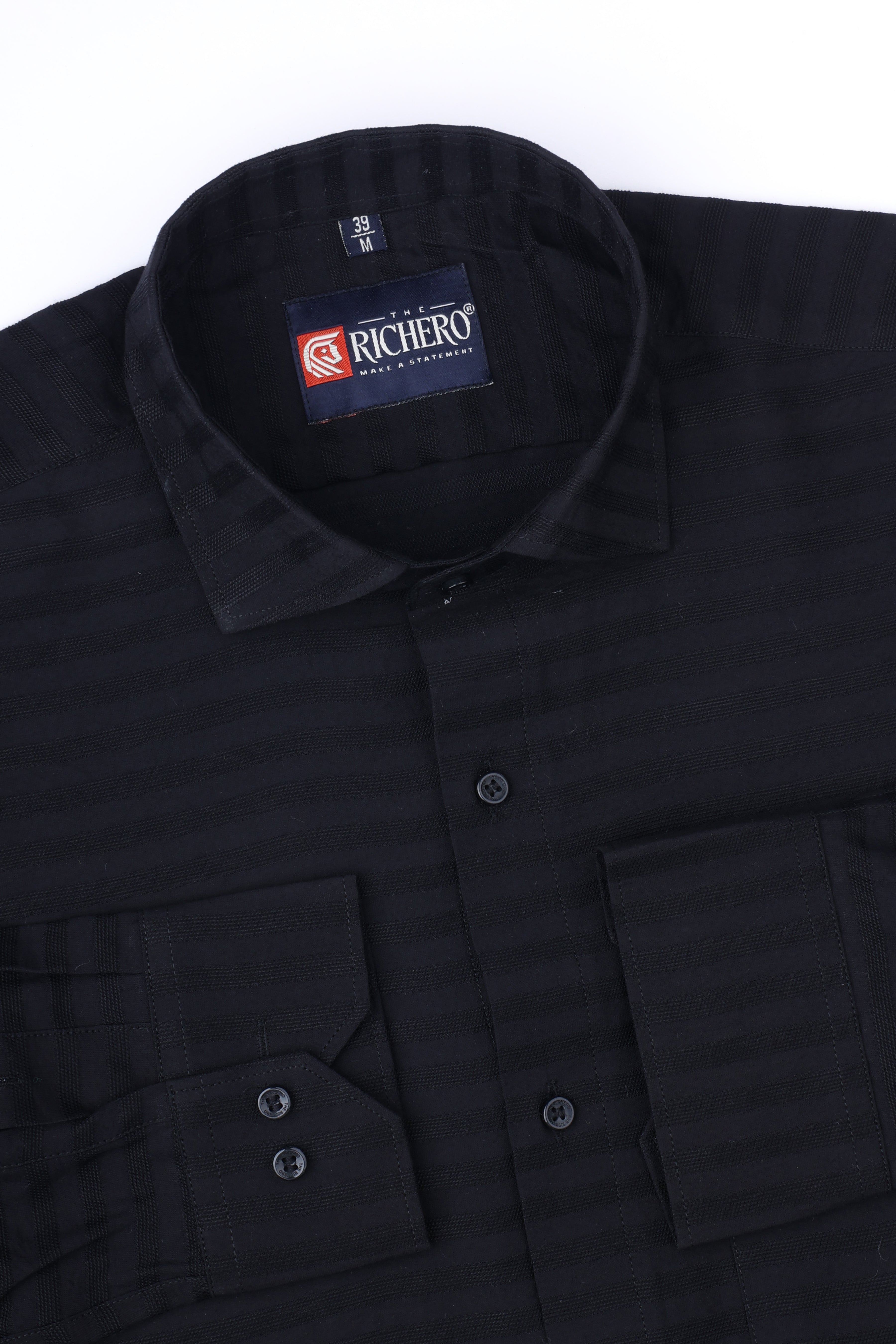 Horizon Elite Black Cotton Men's Shirt