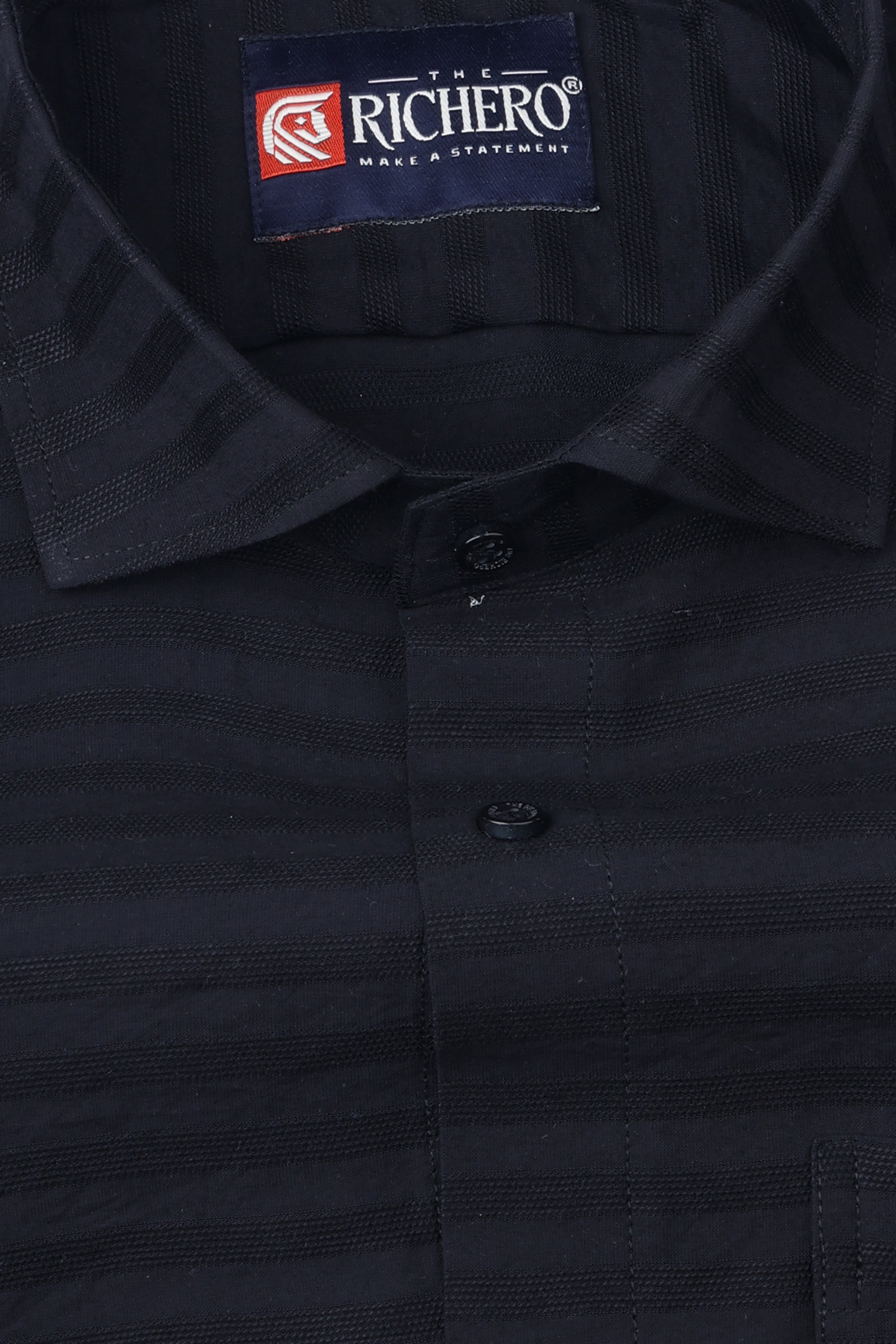 Horizon Elite Black Cotton Men's Shirt