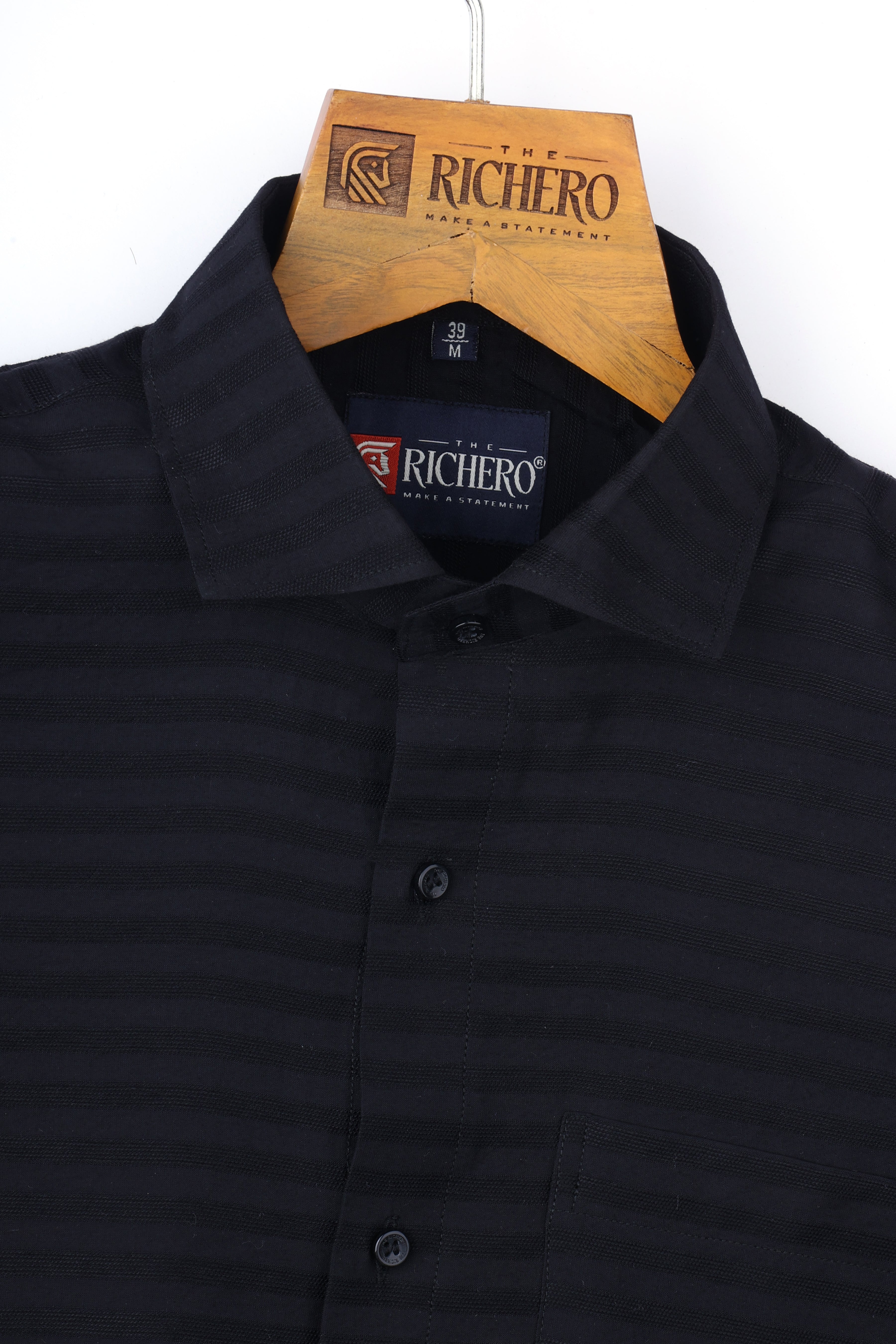 Horizon Elite Black Cotton Men's Shirt