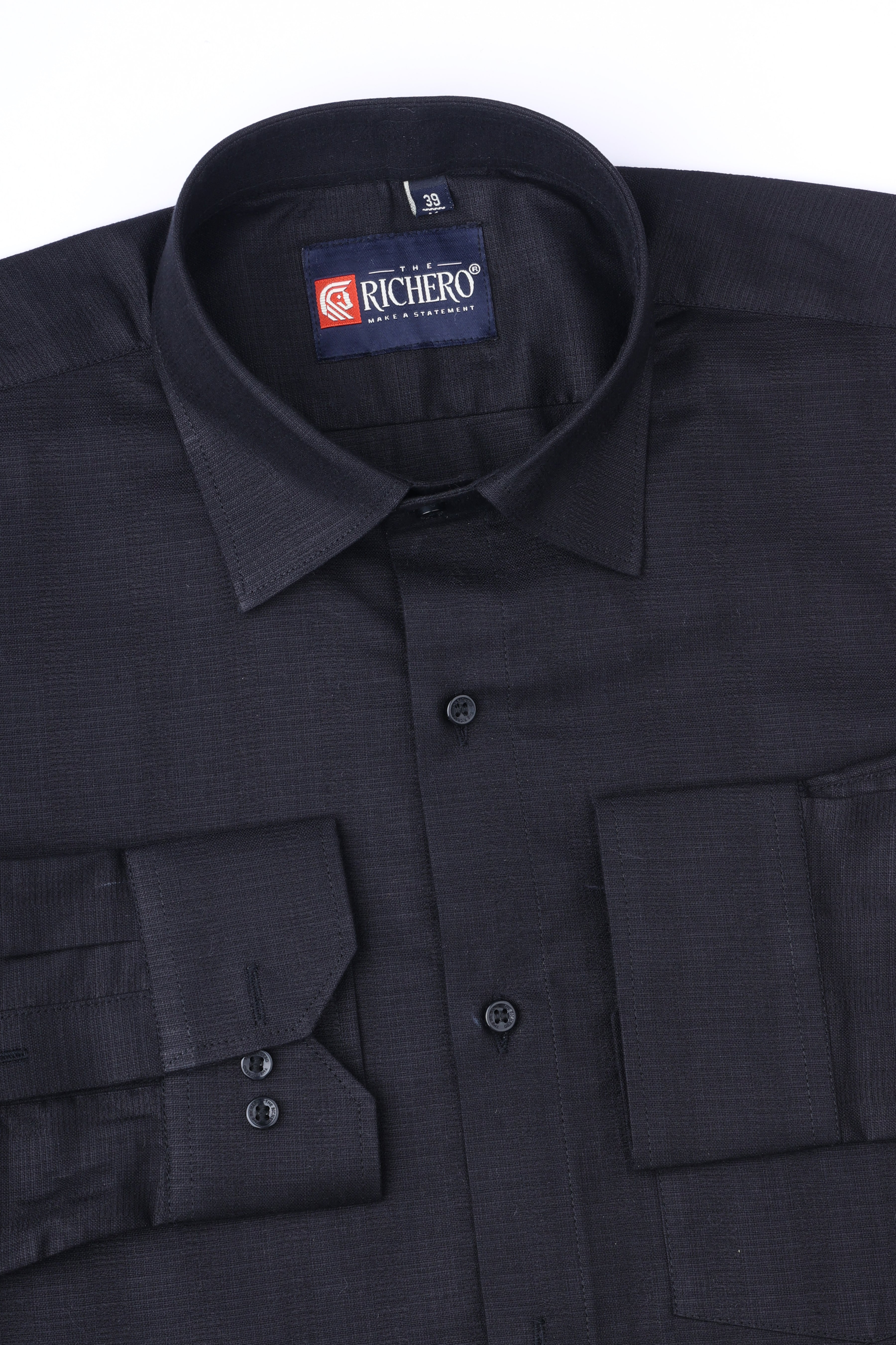 Matrix Black Cotton Men's Shirt