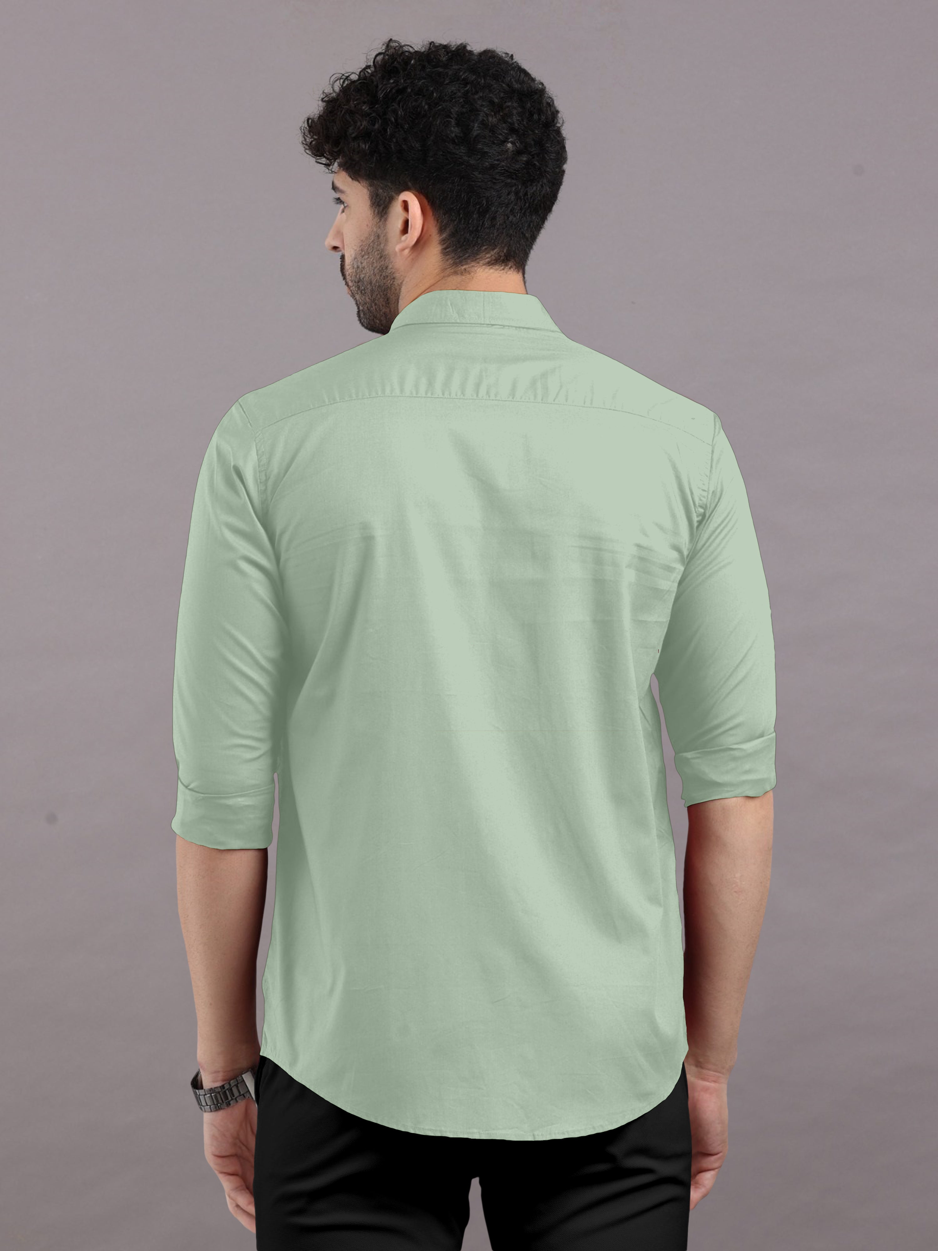 Glacial Green Plain Shirt