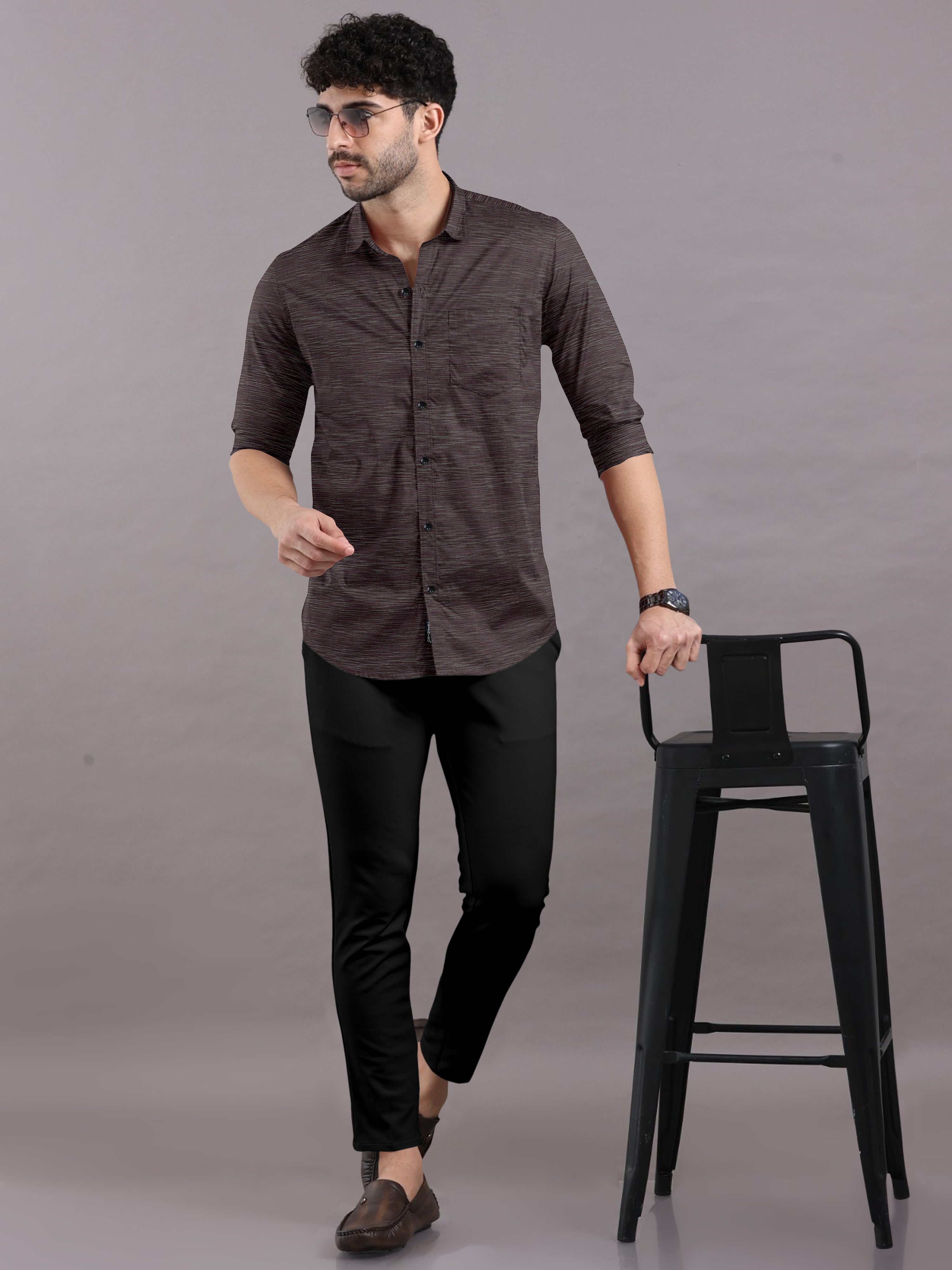 Black Coffee Printed Shirt