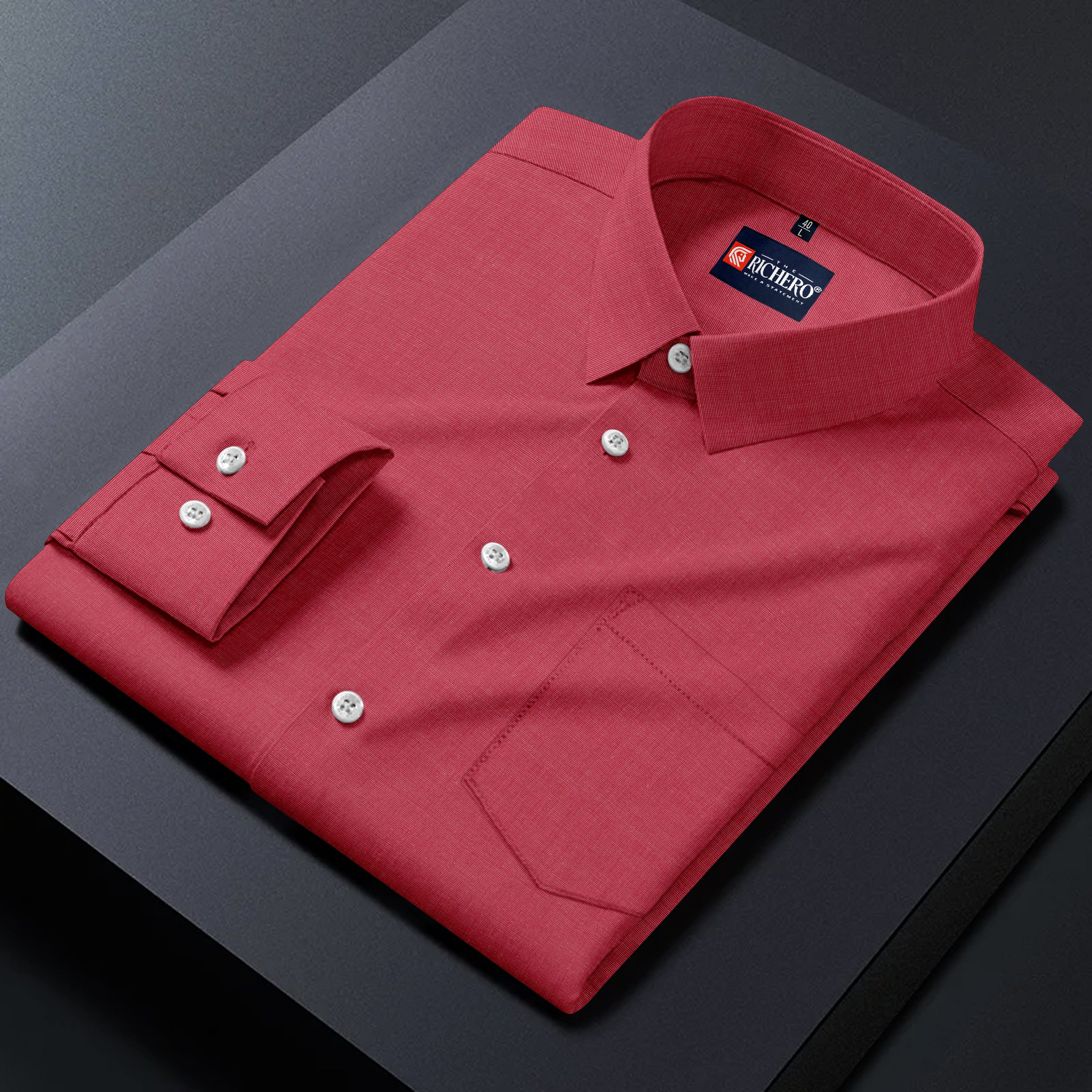 Plain Coral Red Shirt