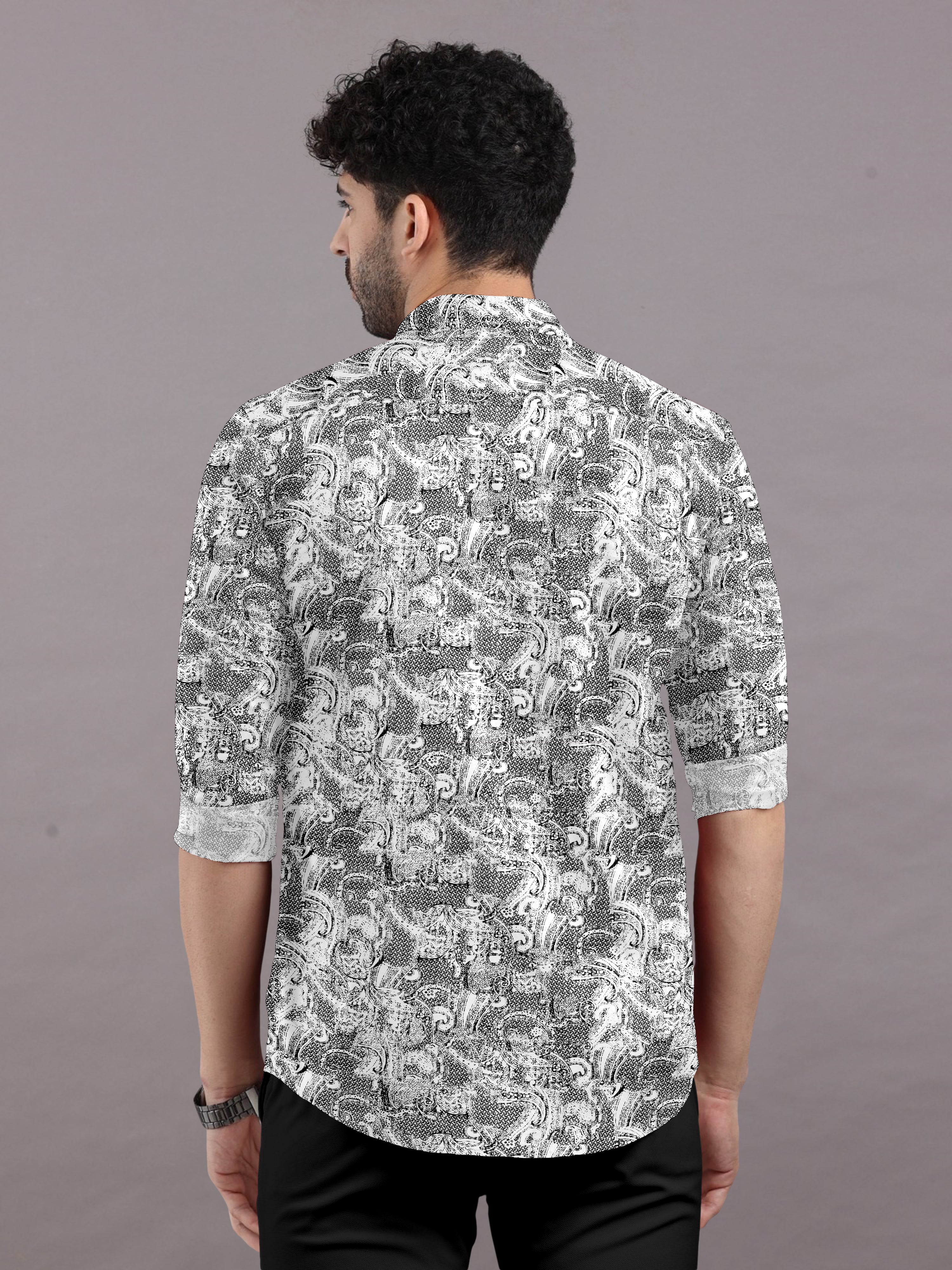 Monochrome Esthetic Printed Shirt