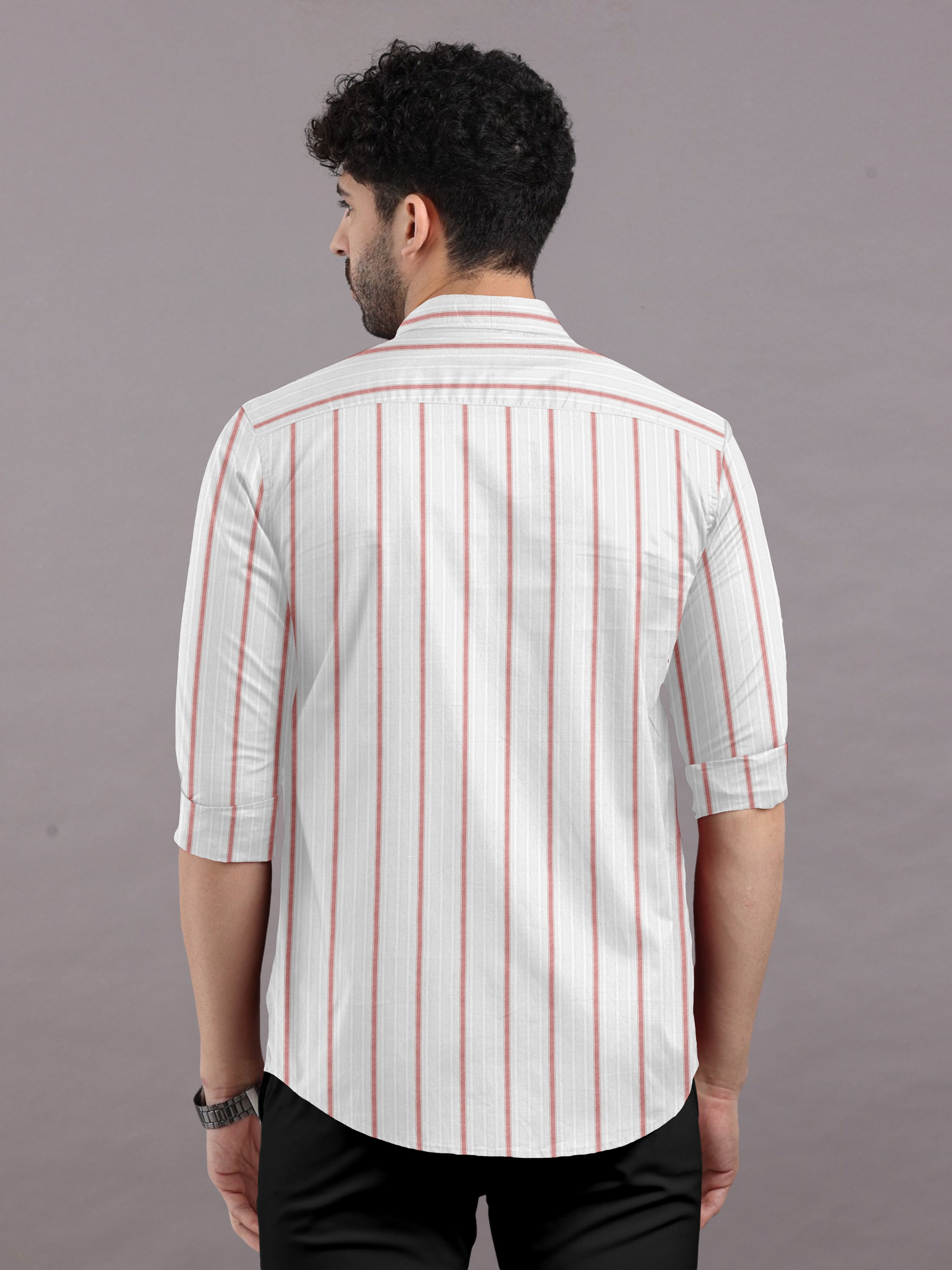 Urbanish Subtle Stripes on White Shirt