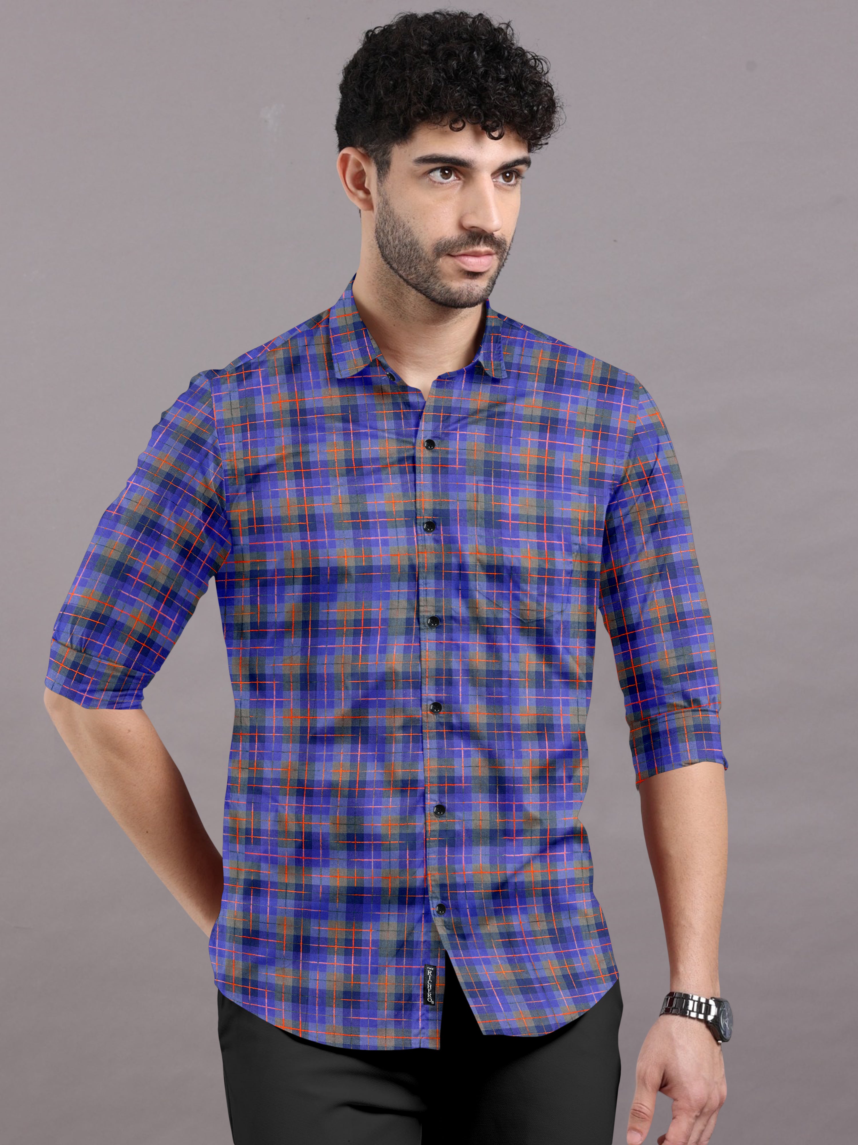 Regal and Versatile Checks Shirt