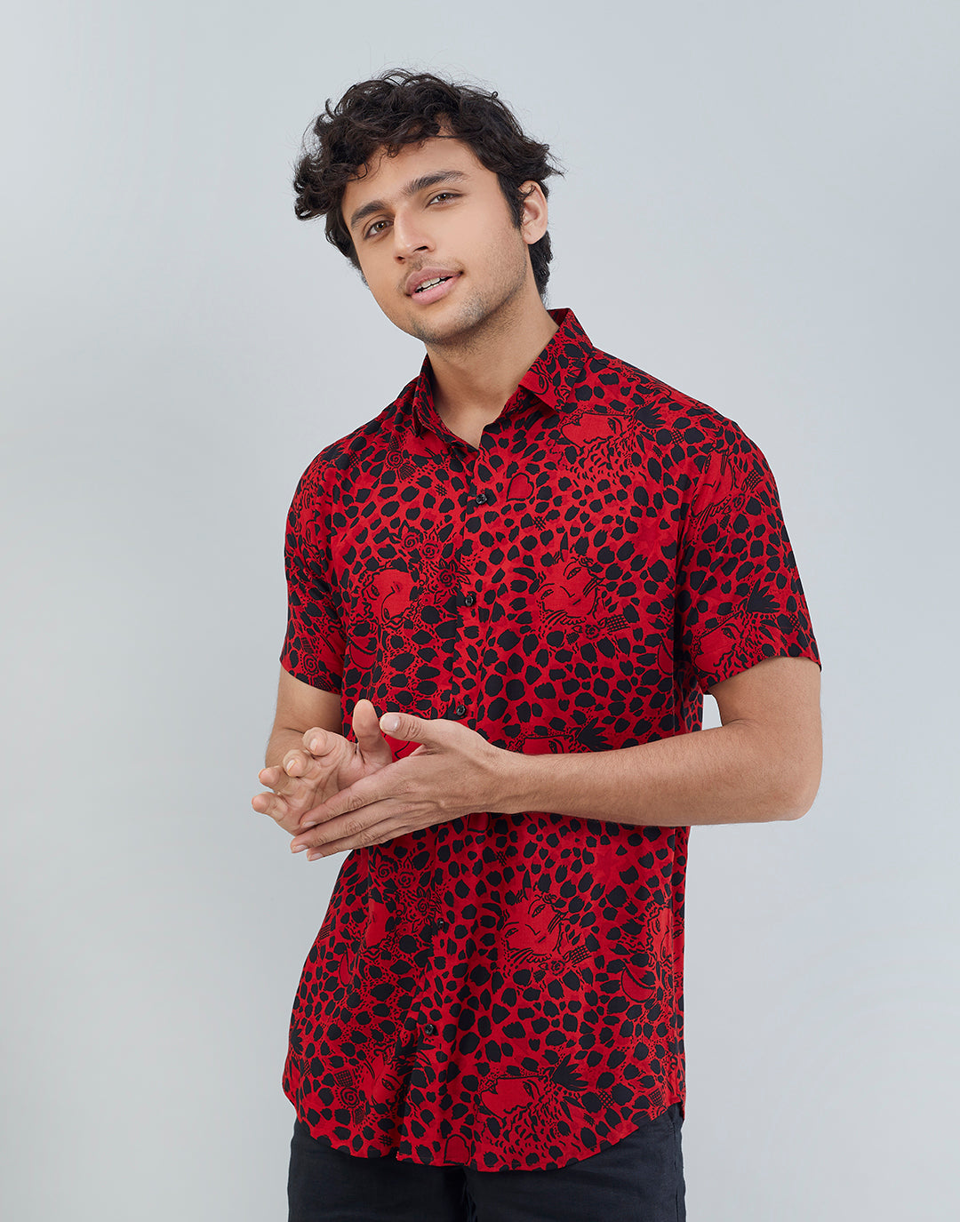 Wild Red Dot Printed Shirt