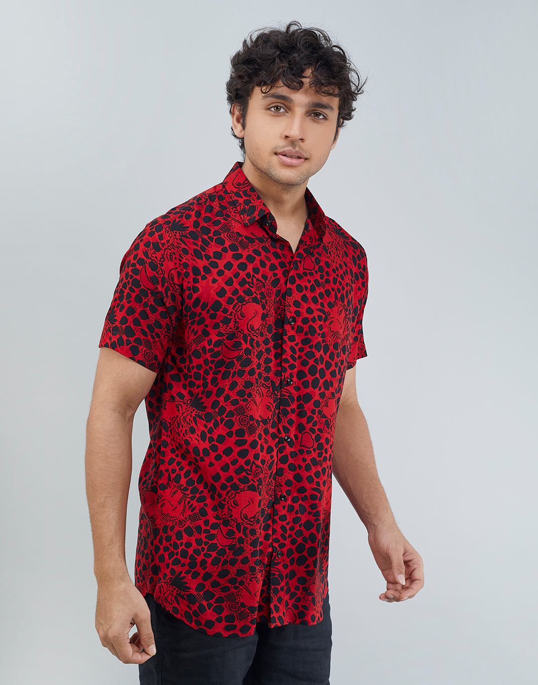 Wild Red Dot Printed Shirt