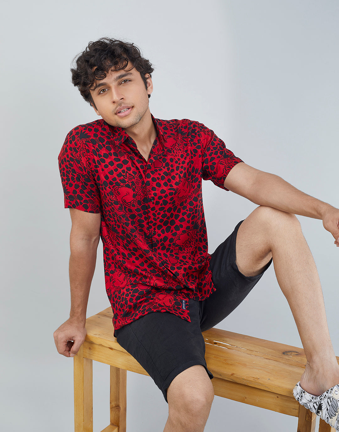 Wild Red Dot Printed Shirt