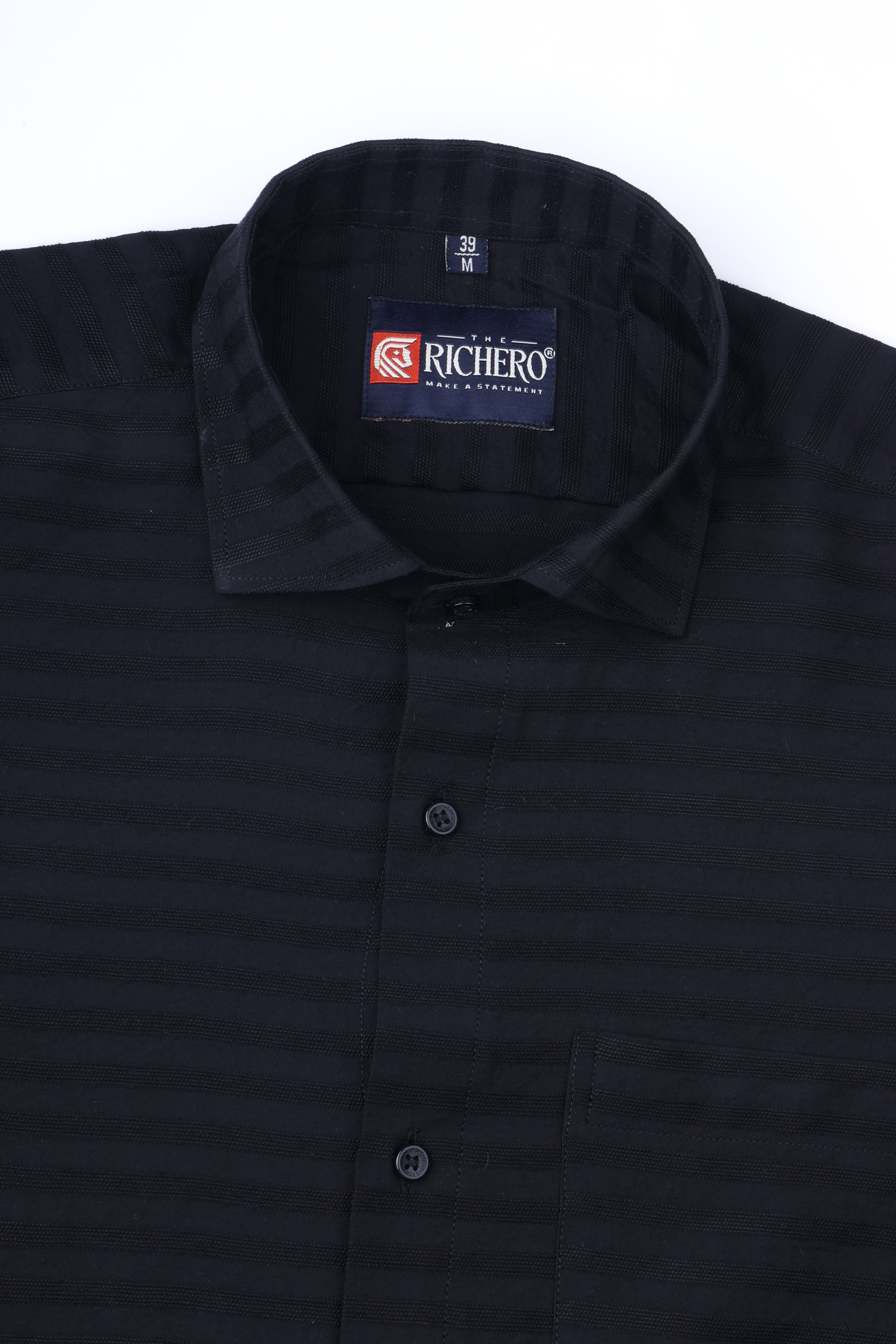 Horizon Elite Black Cotton Men's Shirt