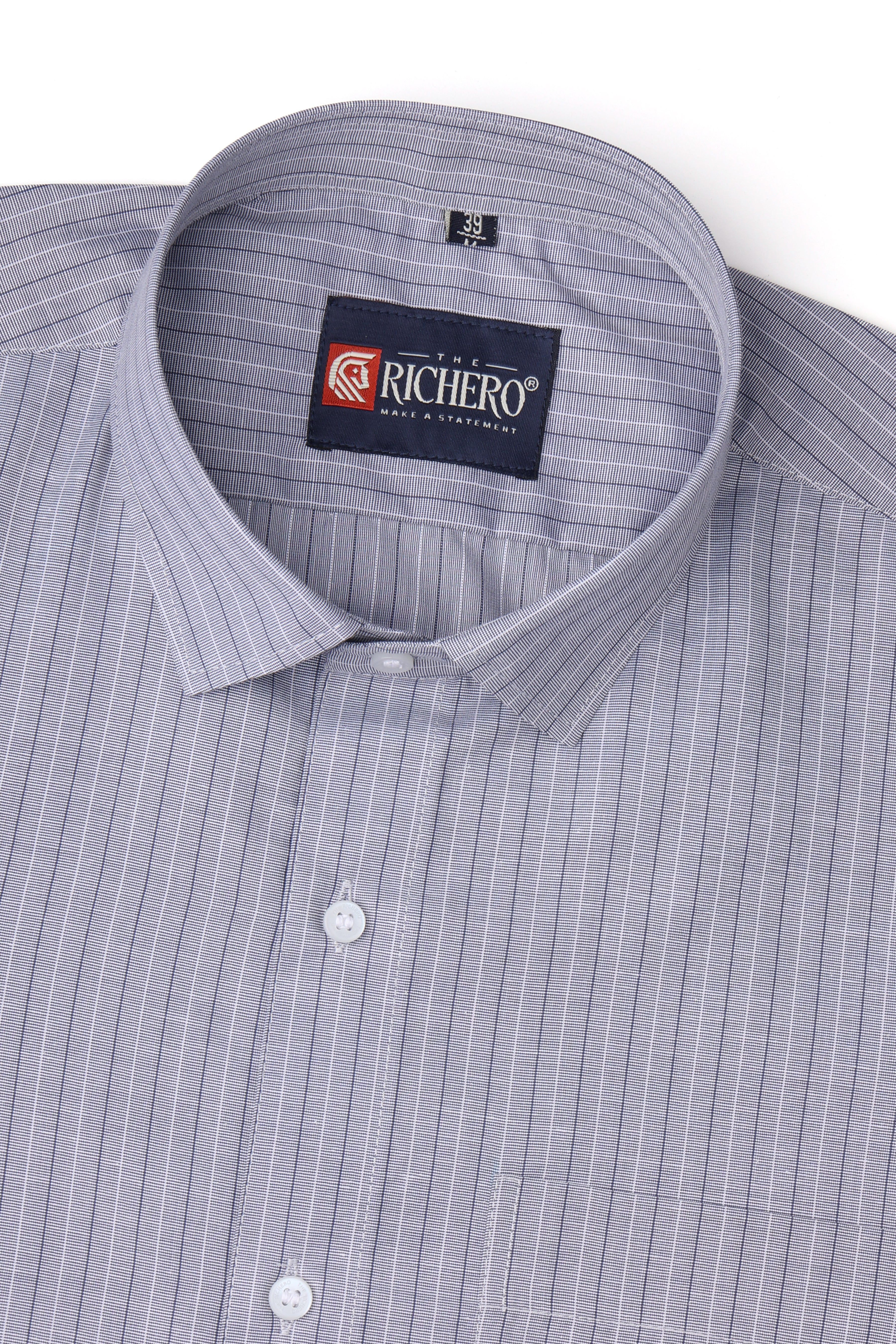 Corp Lining Grey Giza Cotton Men's Shirt