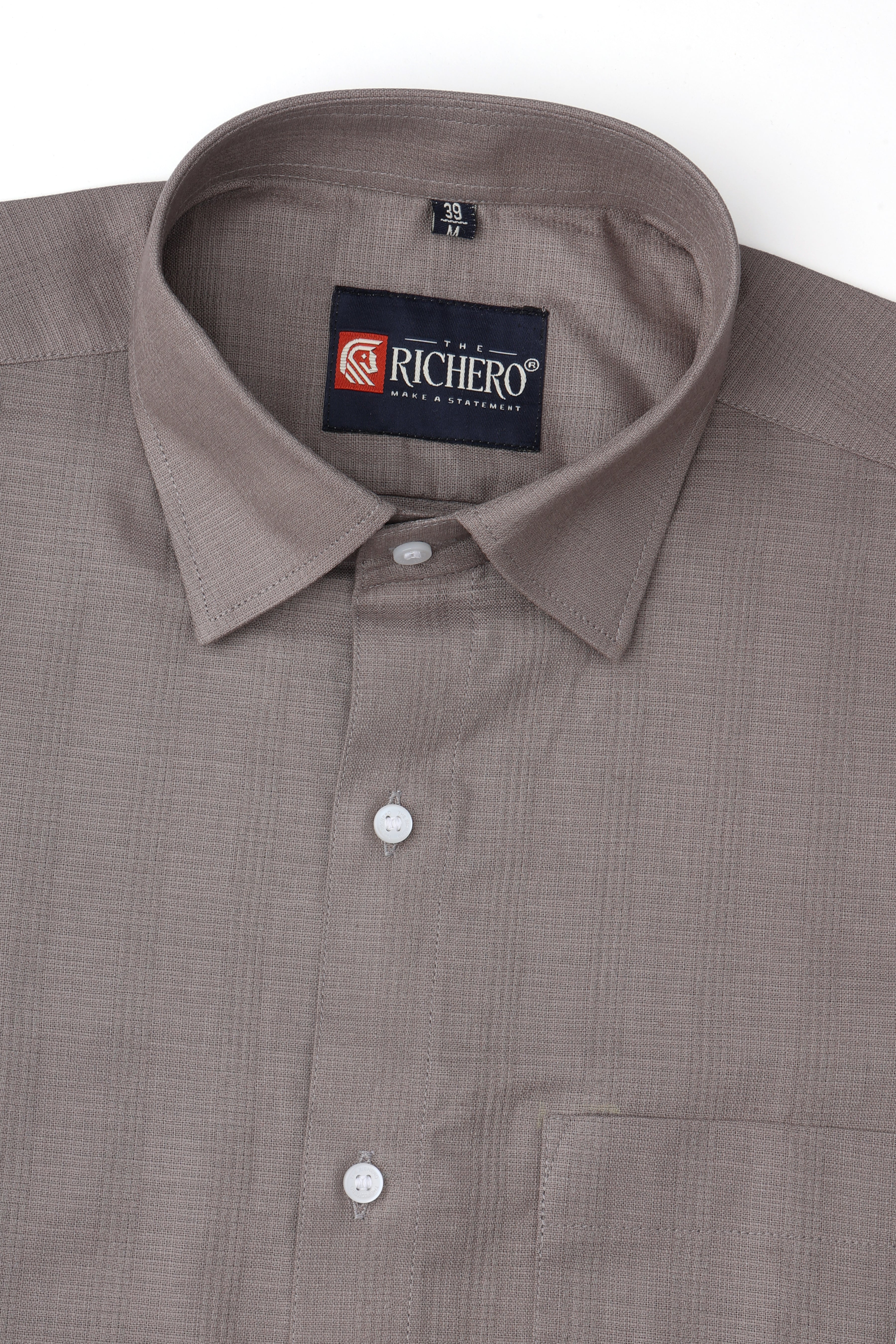 Matrix Light Grey Cotton Men's Shirt