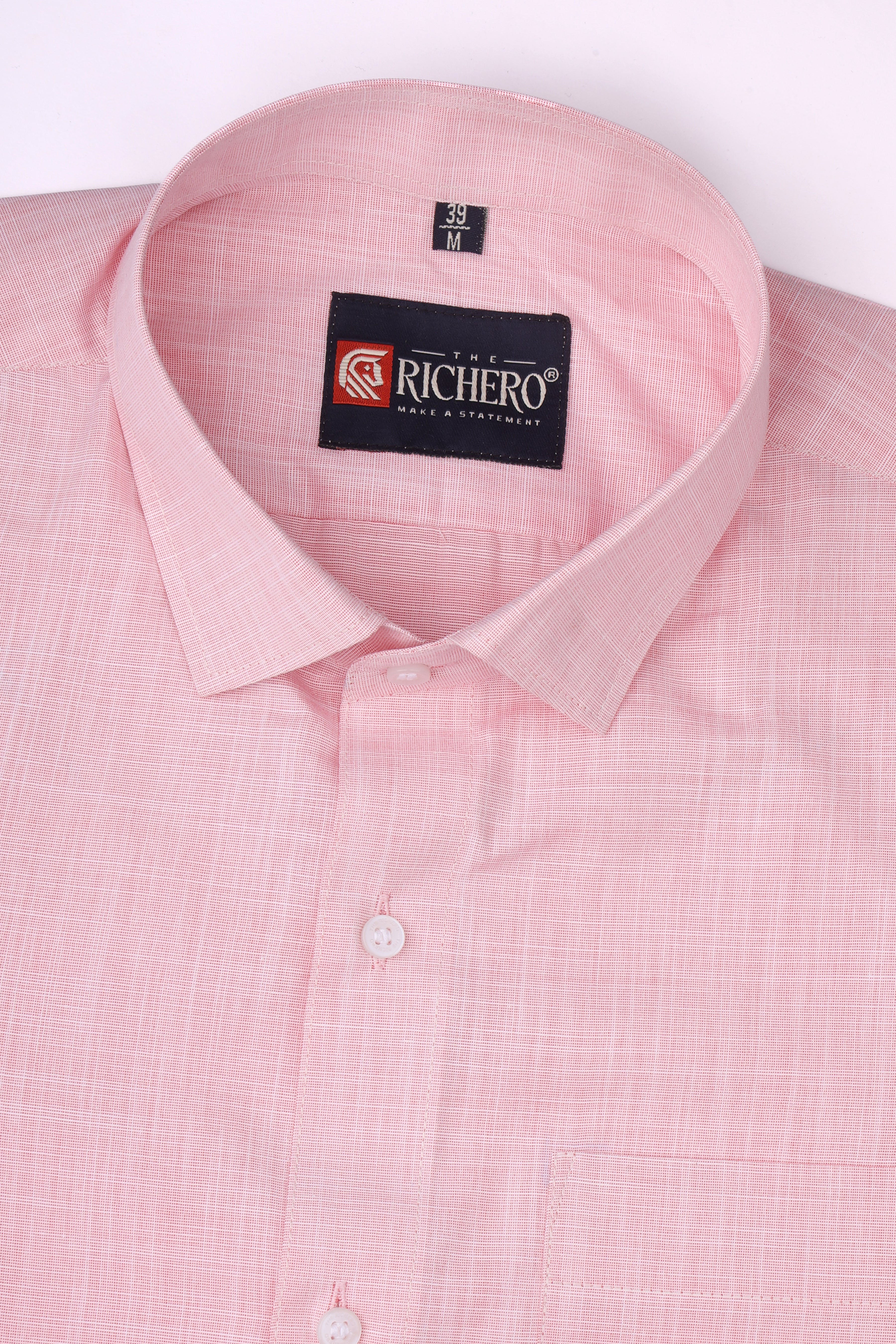 Linen Pink Giza Cotton Men's Shirt