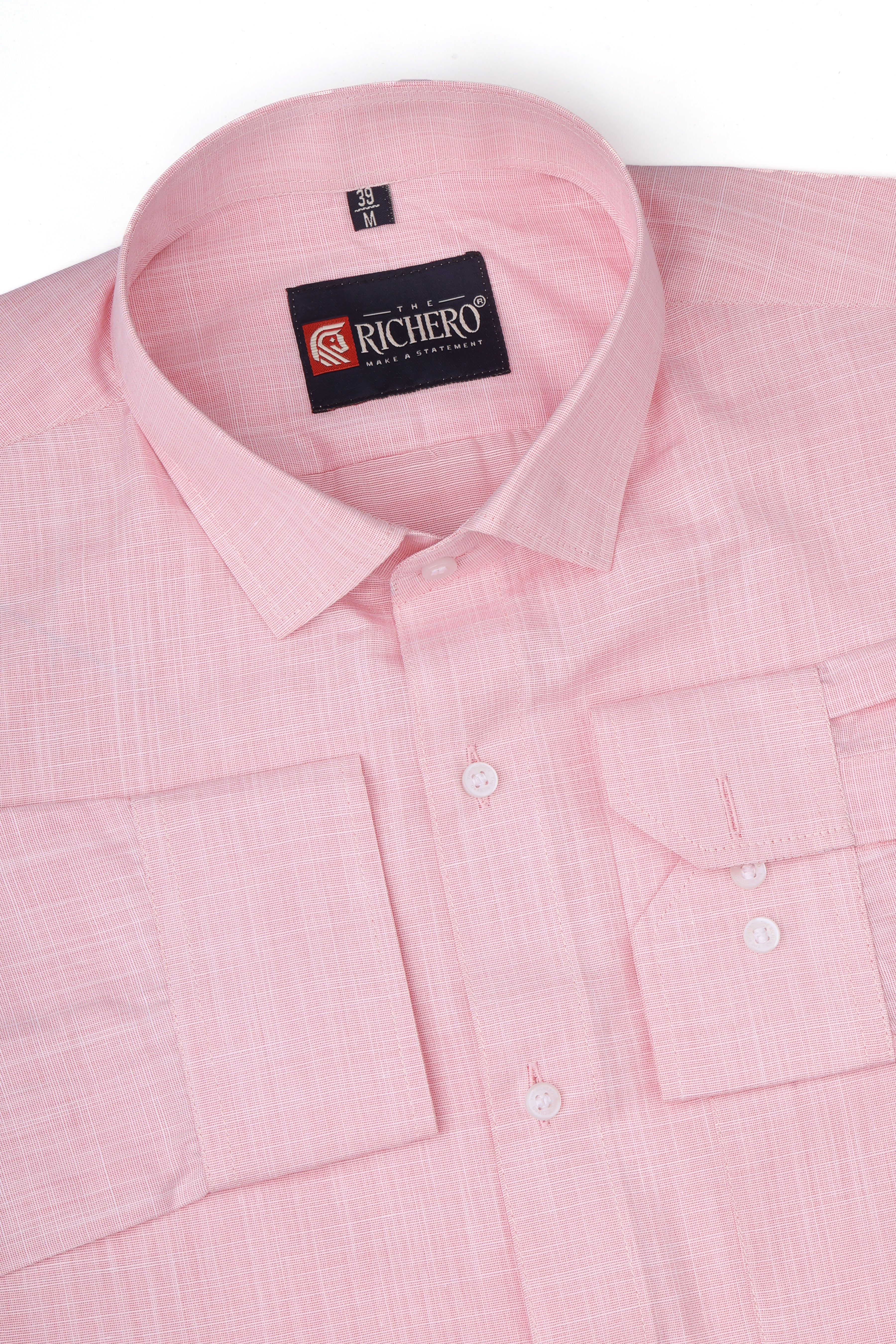 Linen Pink Giza Cotton Men's Shirt