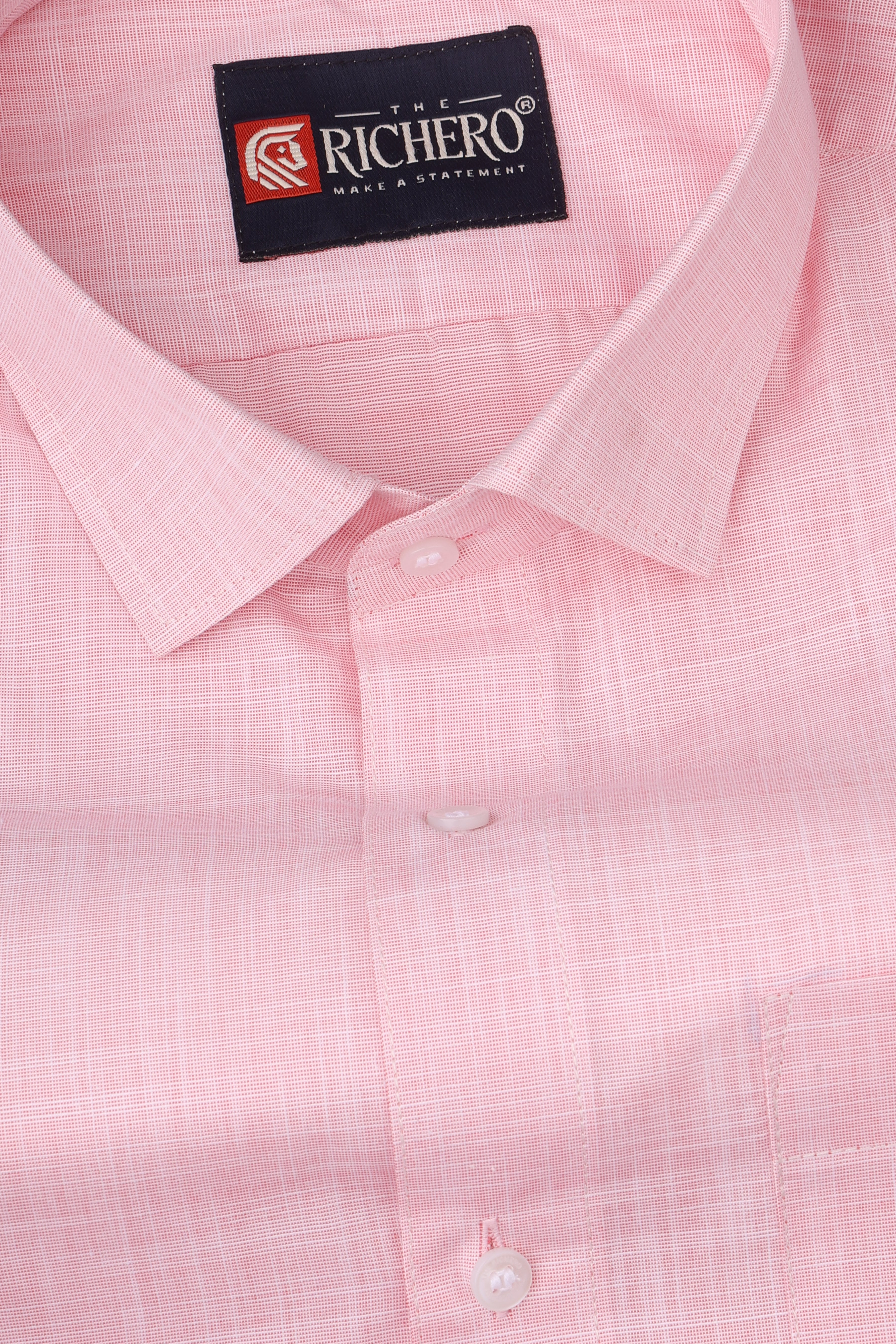 Linen Pink Giza Cotton Men's Shirt