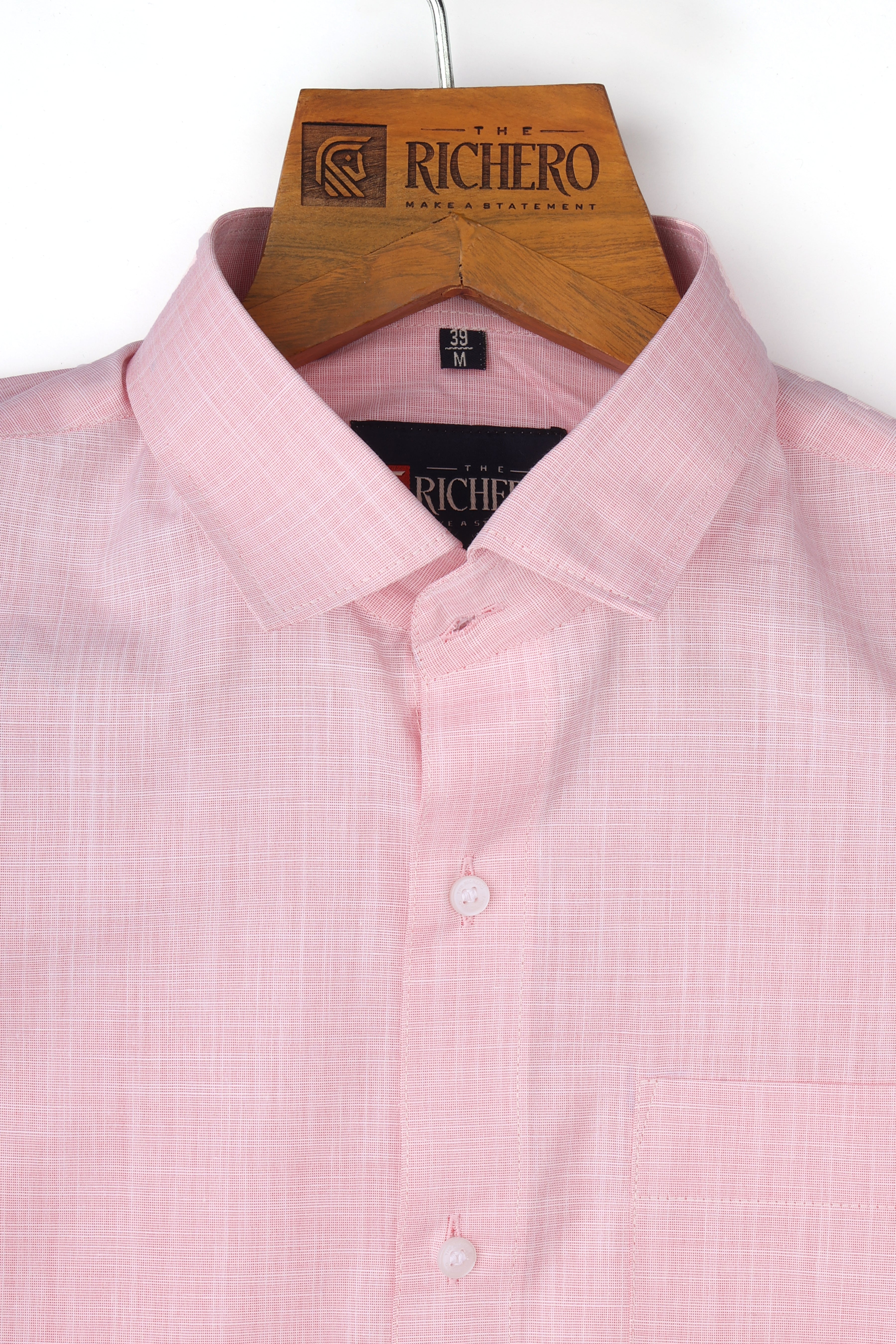 Linen Pink Giza Cotton Men's Shirt