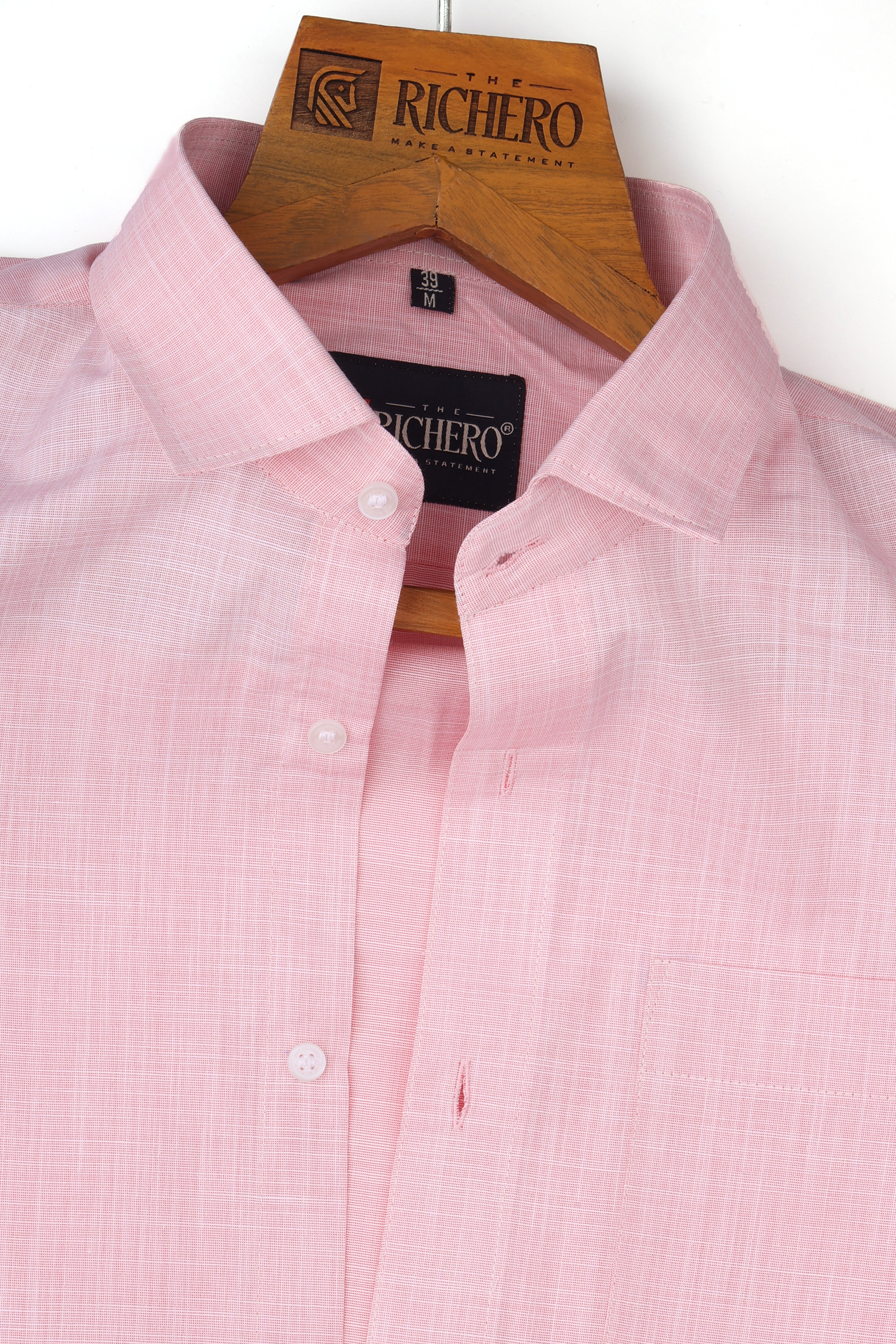 Linen Pink Giza Cotton Men's Shirt