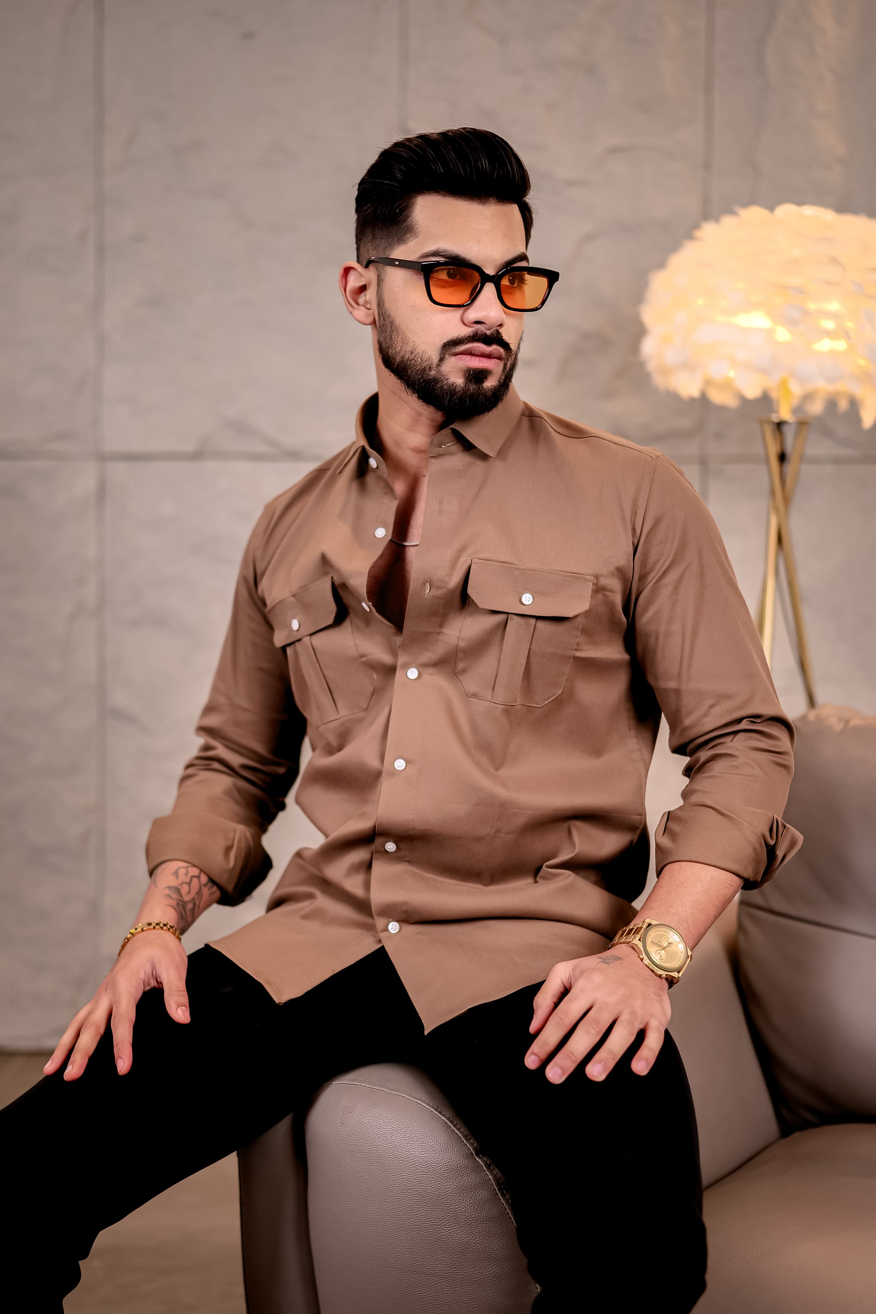 Brown Corduroy Premium Cotton Shirt